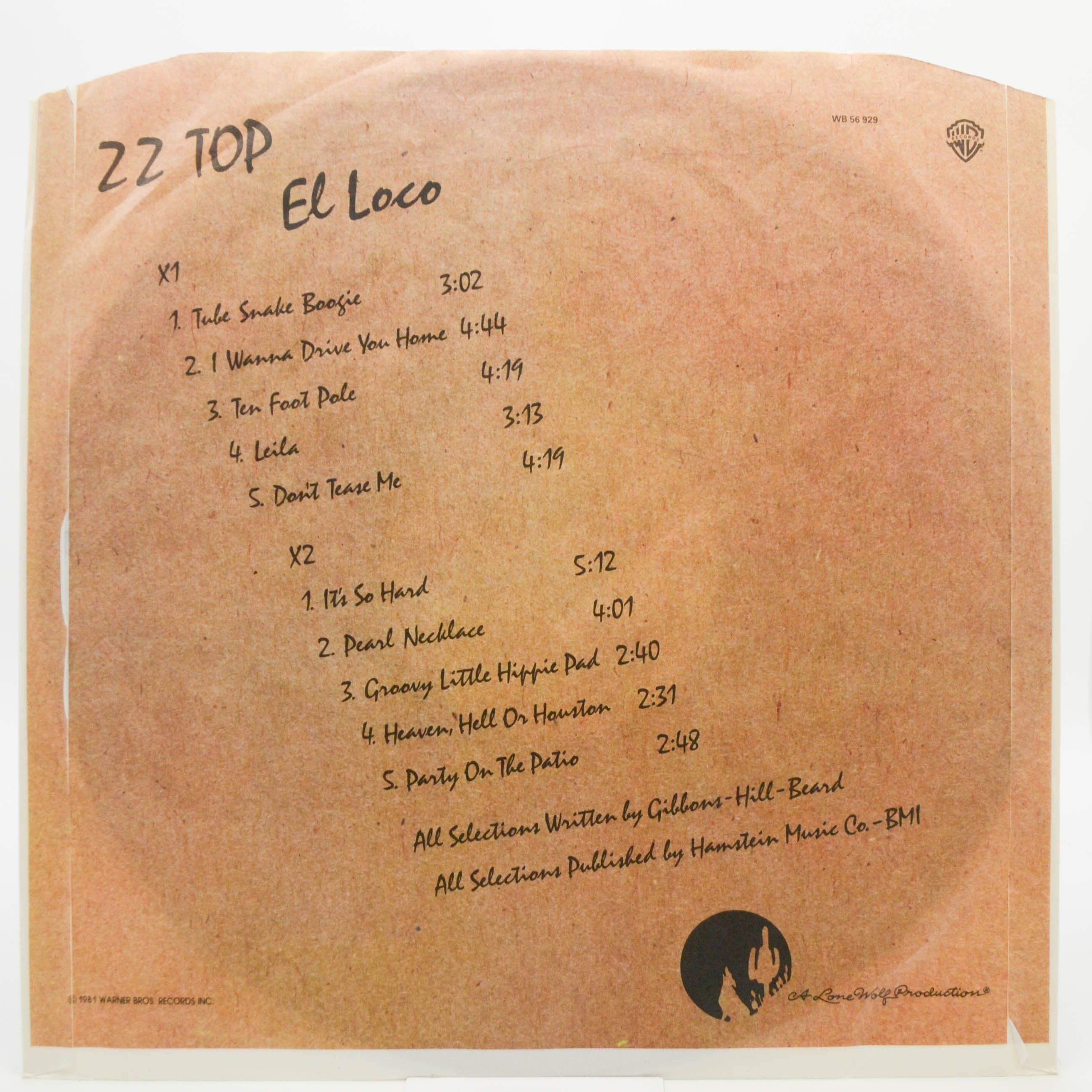 ZZ Top — El Loco, 1981