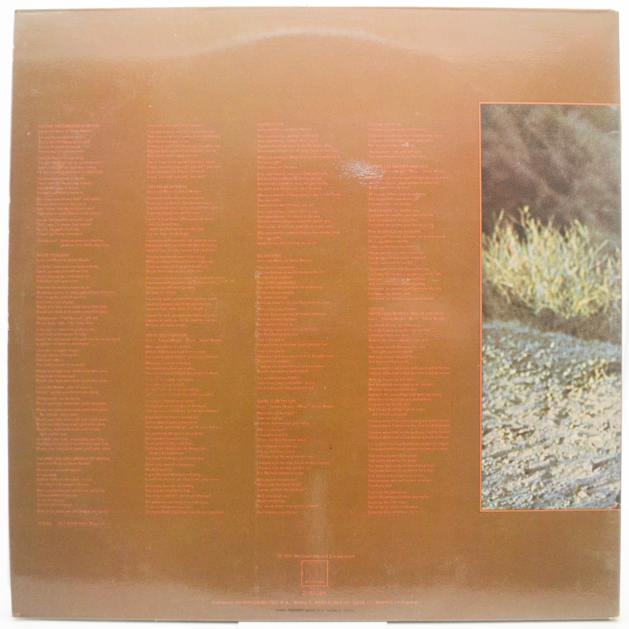 Виниловая пластинка Stevie Wonder — Talking Book, 1972