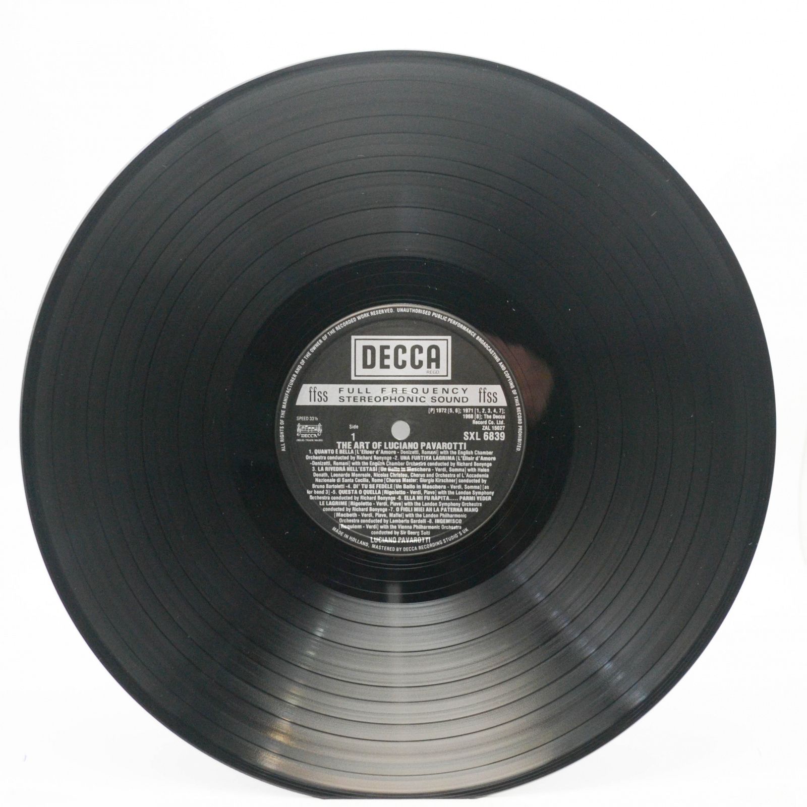 Luciano Pavarotti — The Art Of Pavarotti (UK), 1977