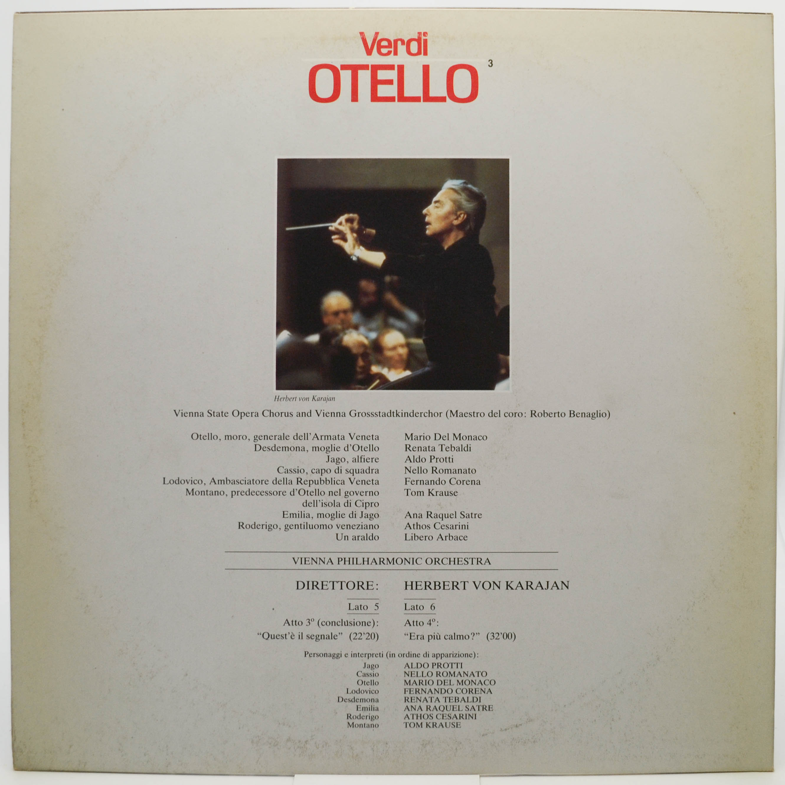 Виниловая пластинка Verdi — Otello - 3,