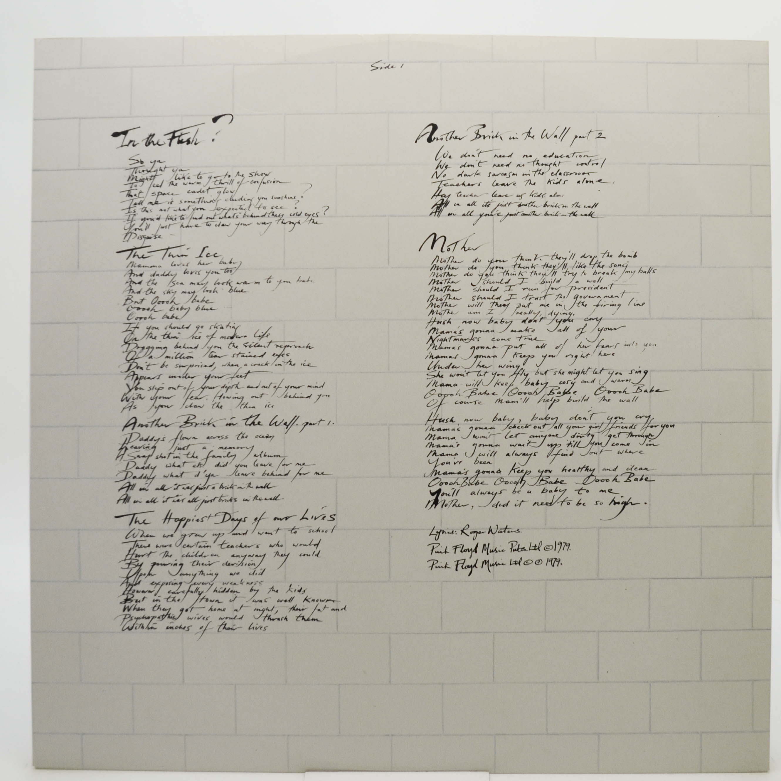 Виниловая пластинка Pink Floyd — The Wall (2LP), 1979