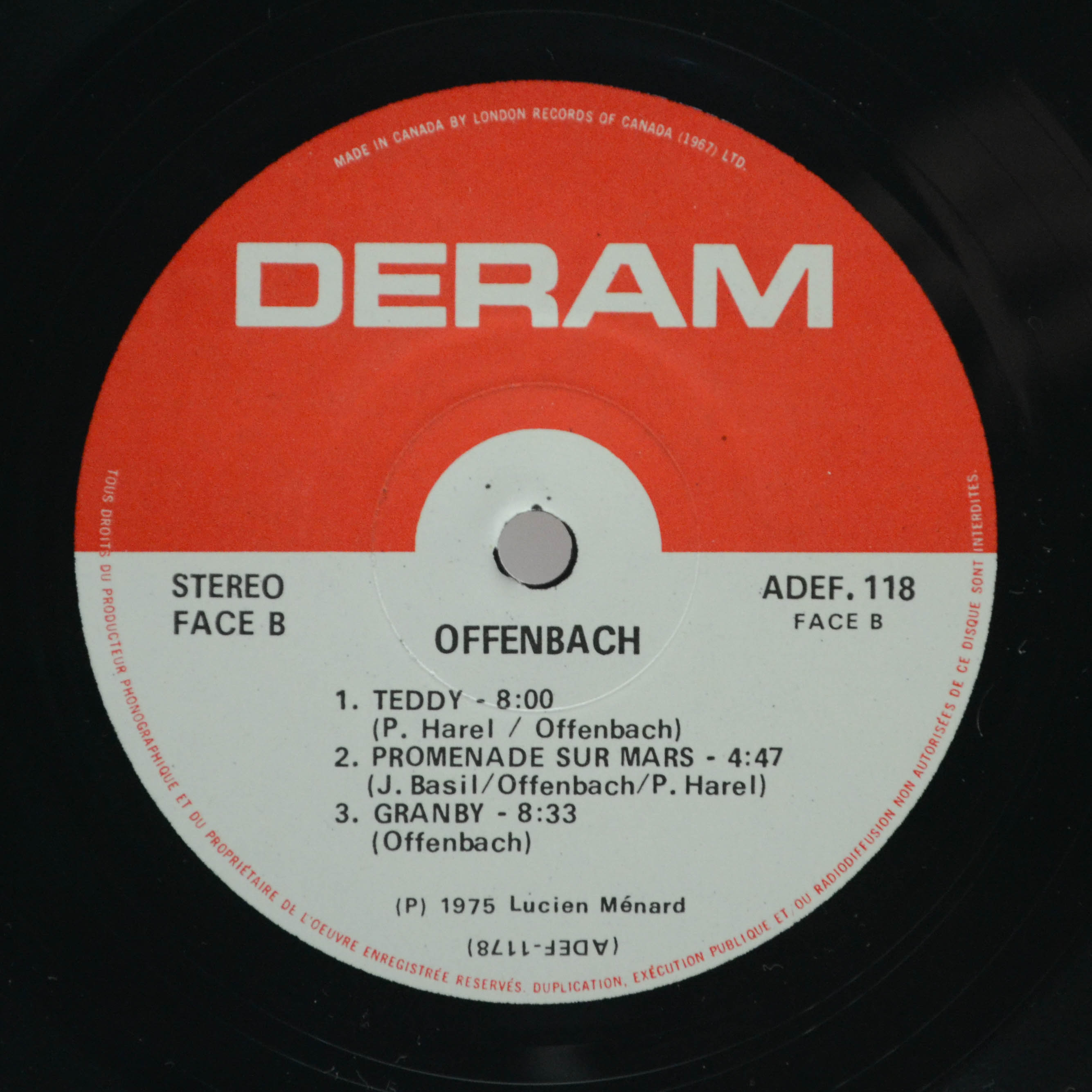 Offenbach — Tabarnac (2LP, 1-st, Canada), 1975