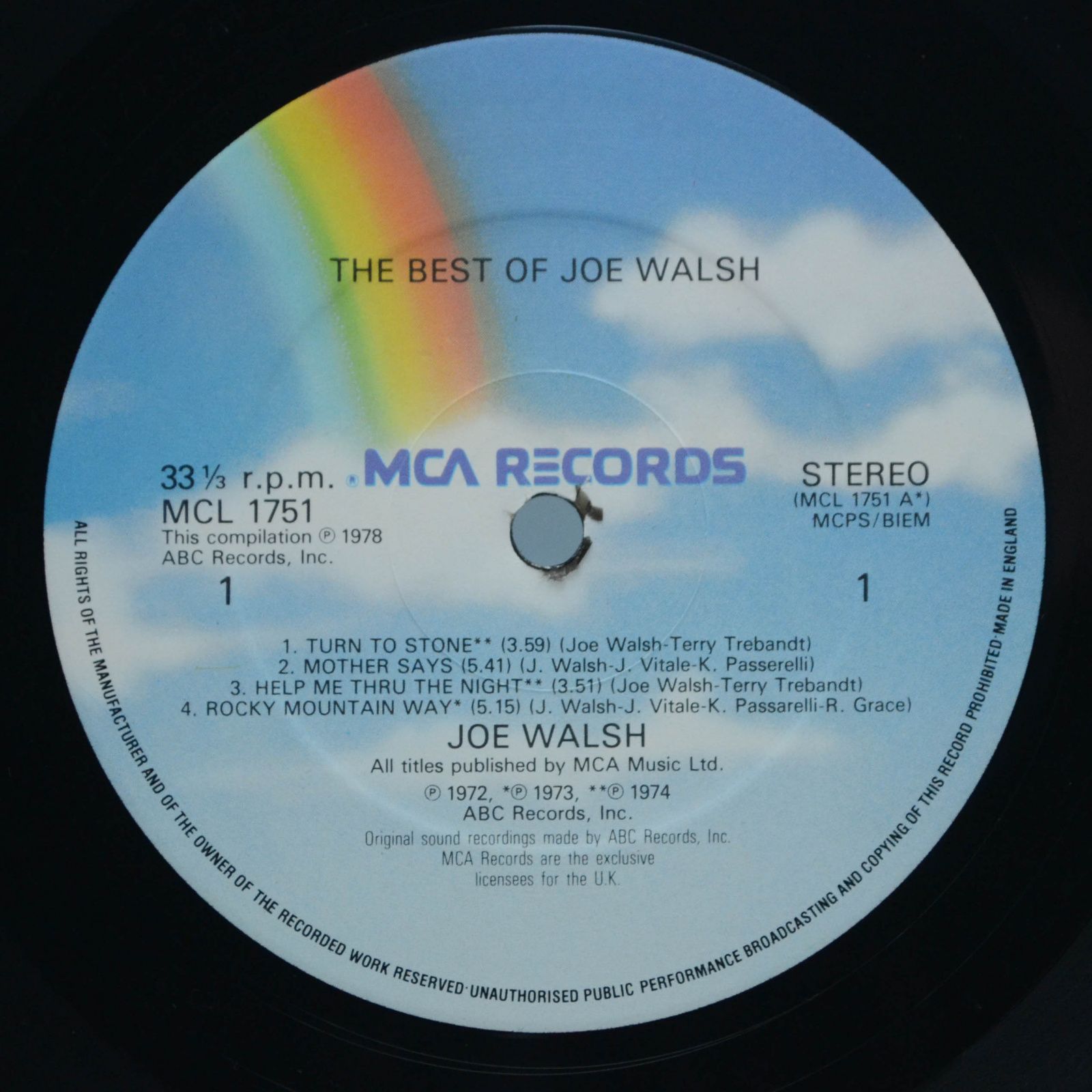 Виниловая пластинка Joe Walsh — The Best Of Joe Walsh, 1978