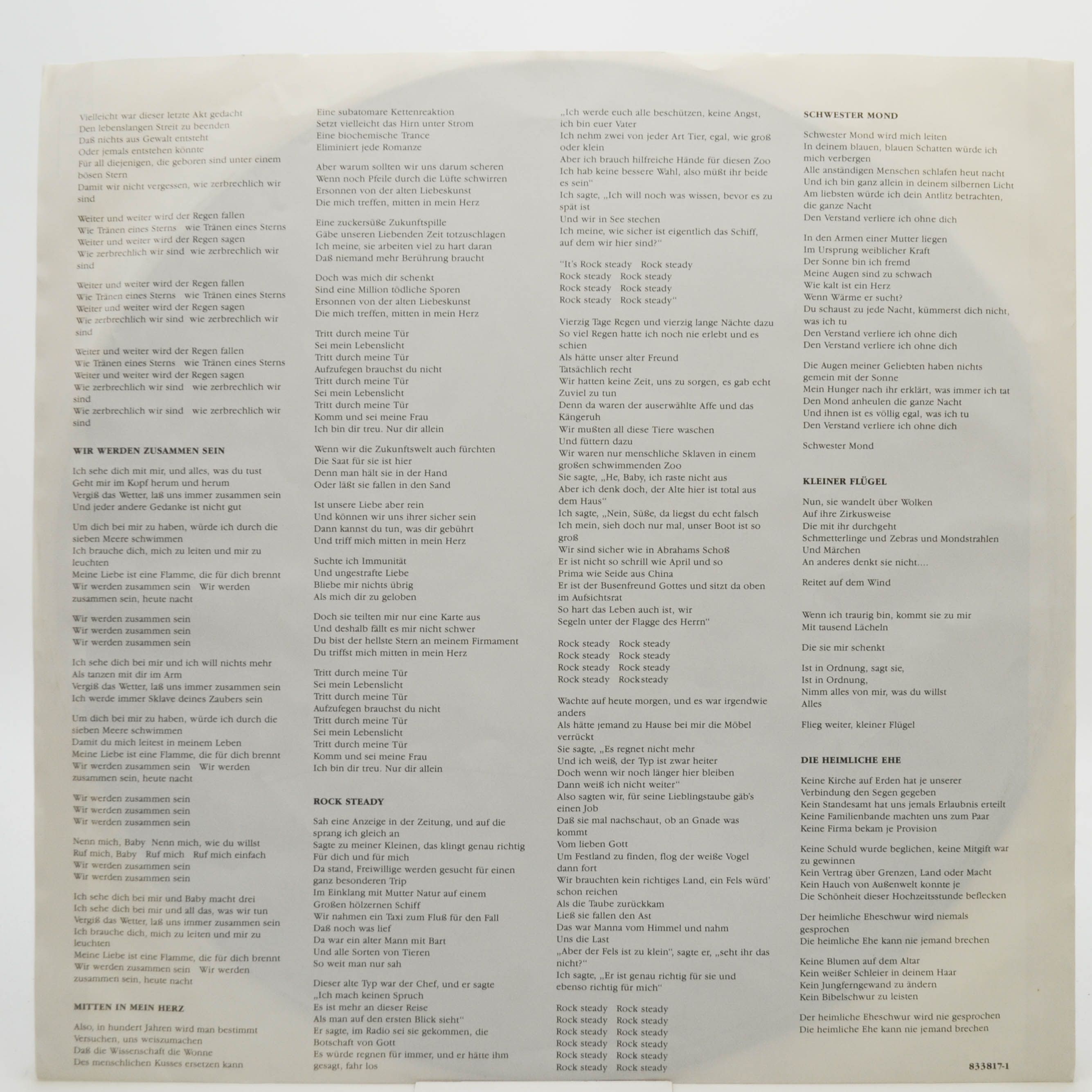 Sting — ...Nothing Like The Sun (2LP), 1987