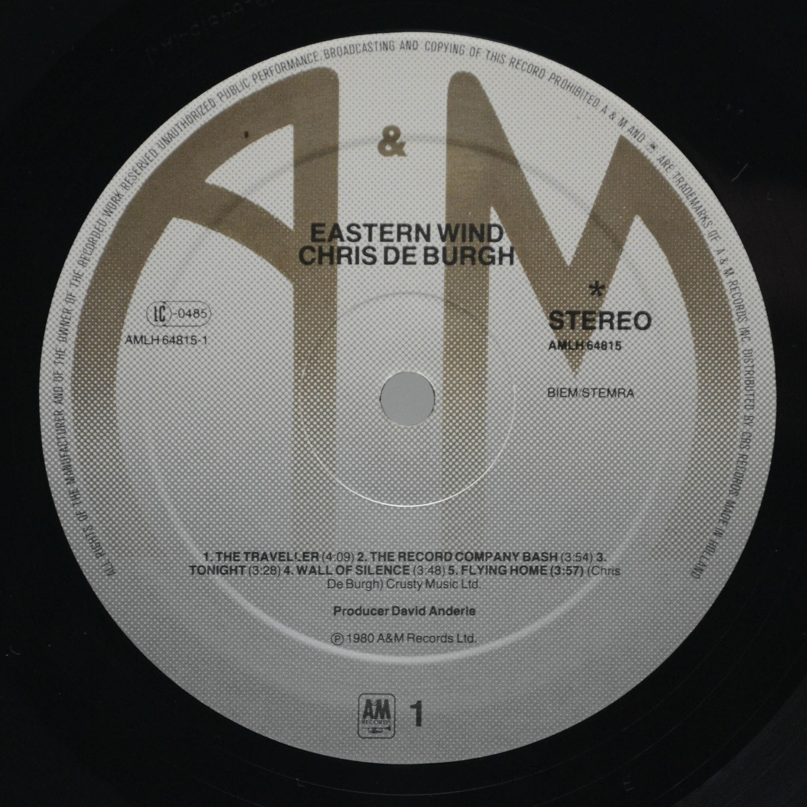 Виниловая пластинка Chris de Burgh — Eastern Wind, 1980