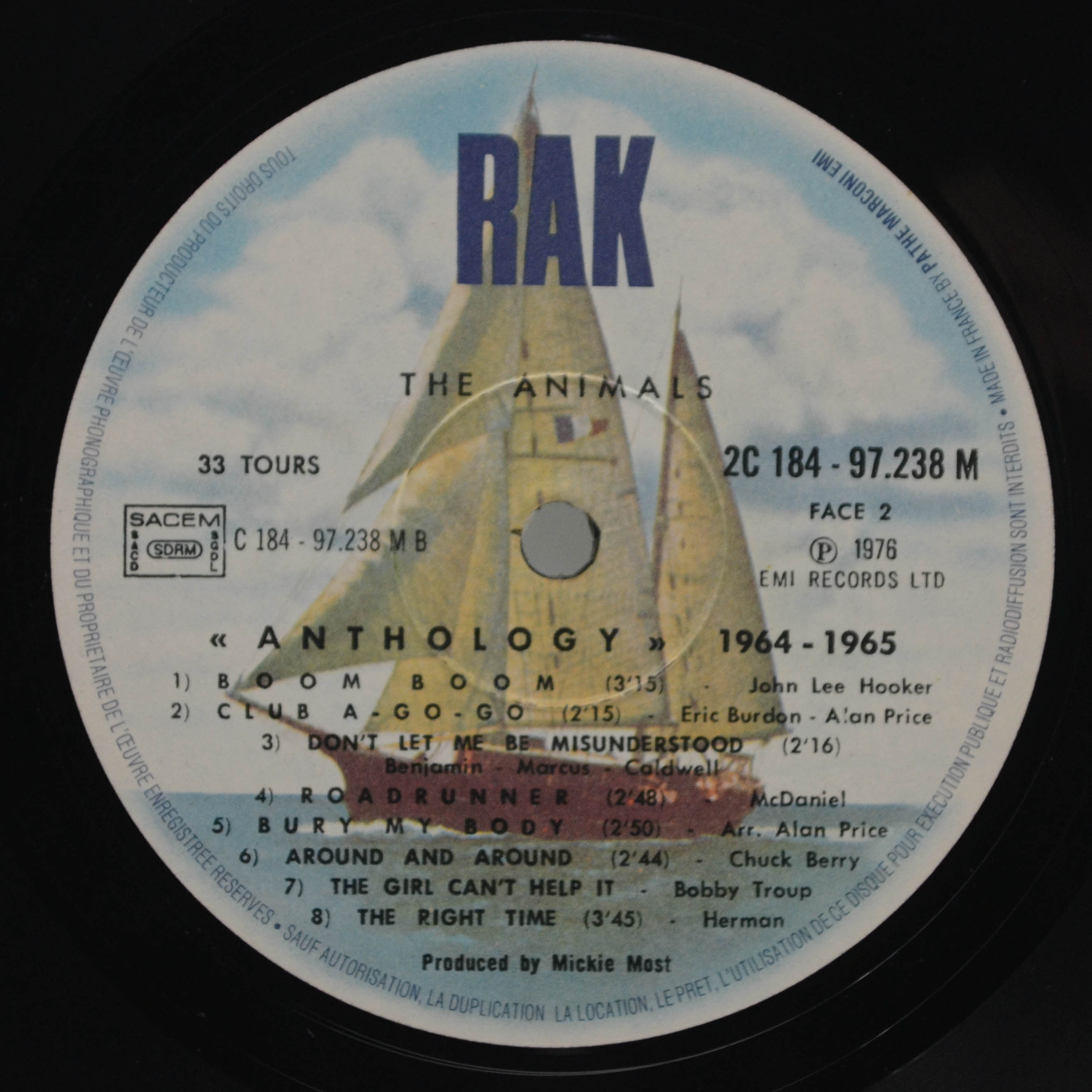 Animals — Animals Anthology (2LP), 1976