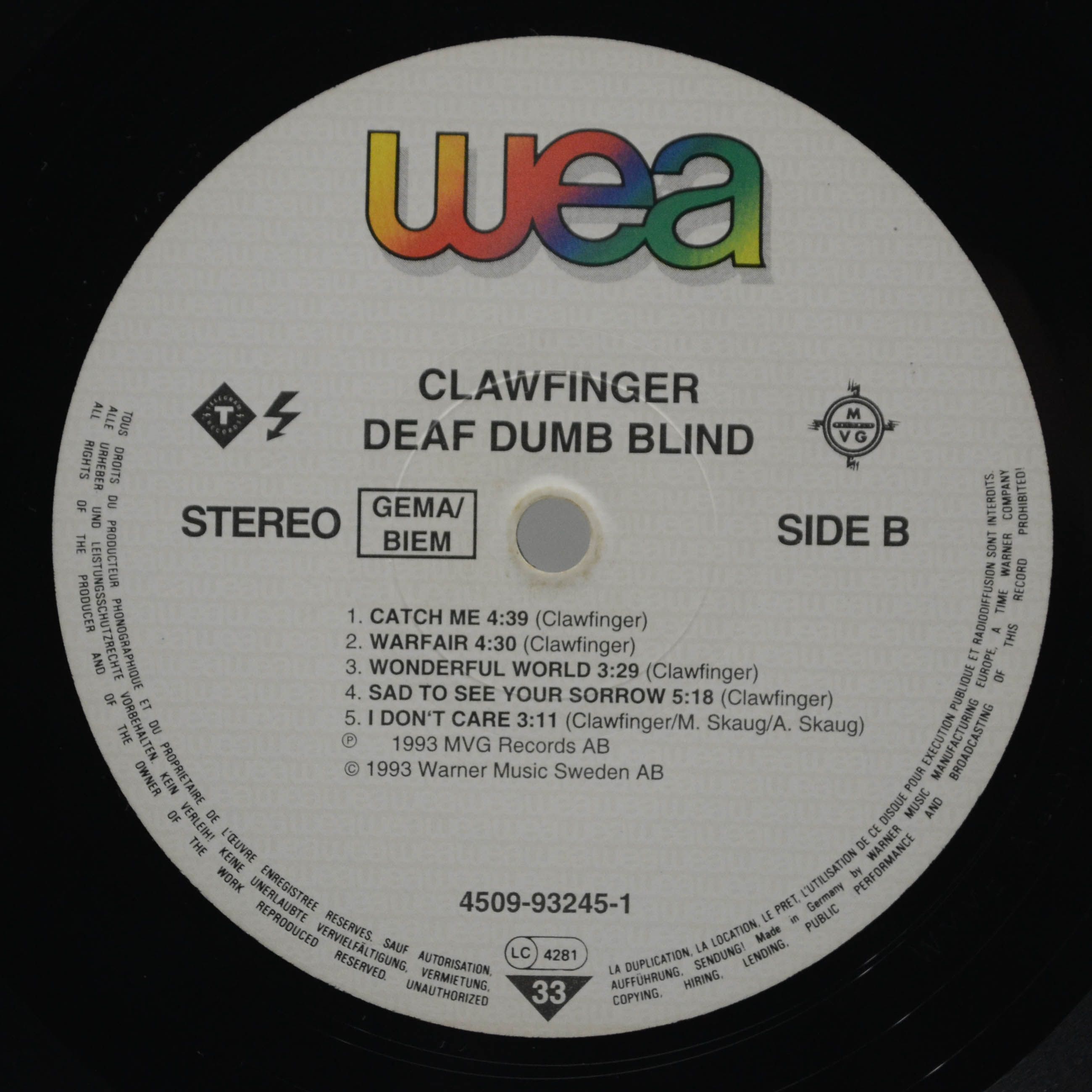 Clawfinger — Deaf Dumb Blind, 1993