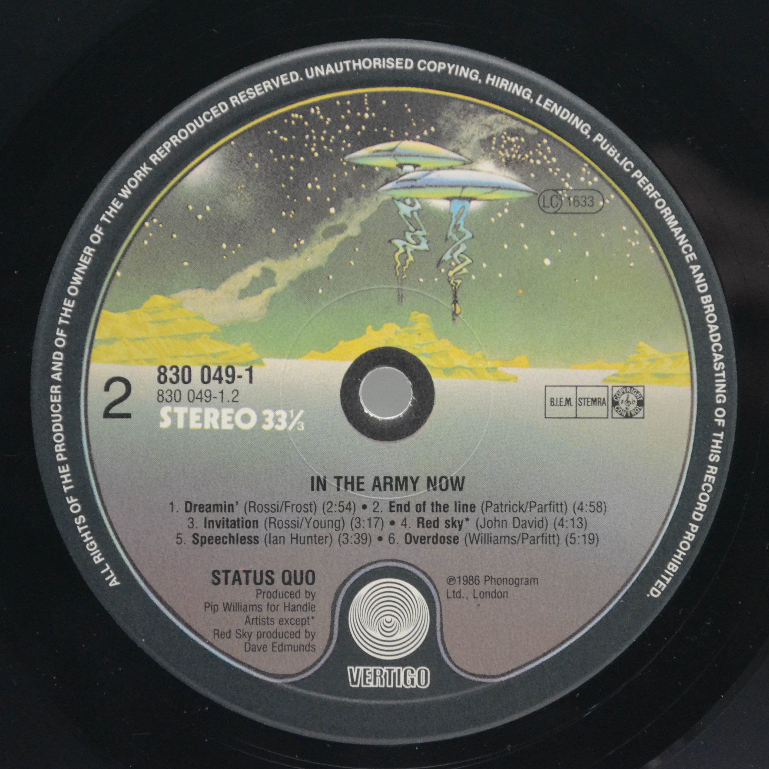 Виниловая пластинка Status Quo — In The Army Now, 1986