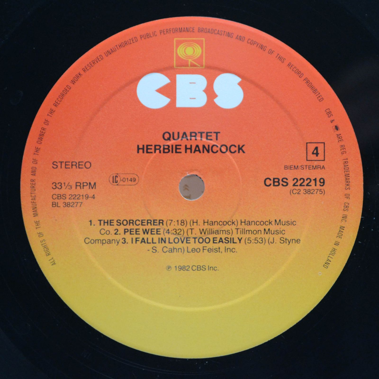Виниловая пластинка Herbie Hancock — Quartet (2LP), 1982