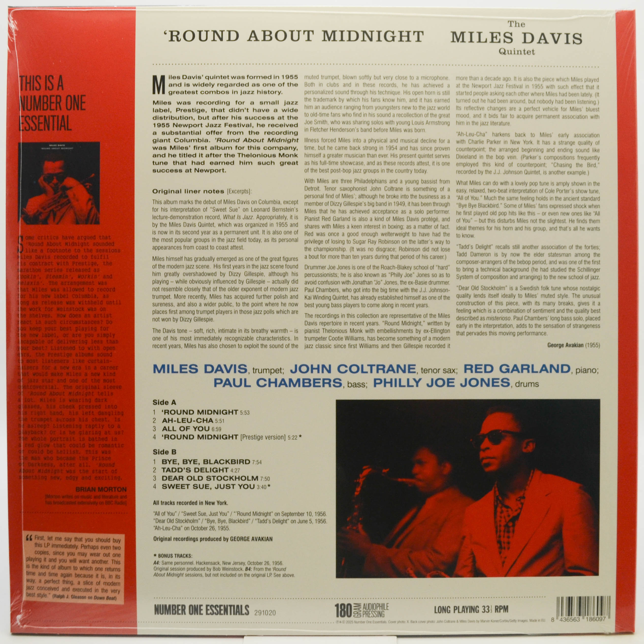 Виниловая пластинка Miles Davis — Round About Midnight, 1957