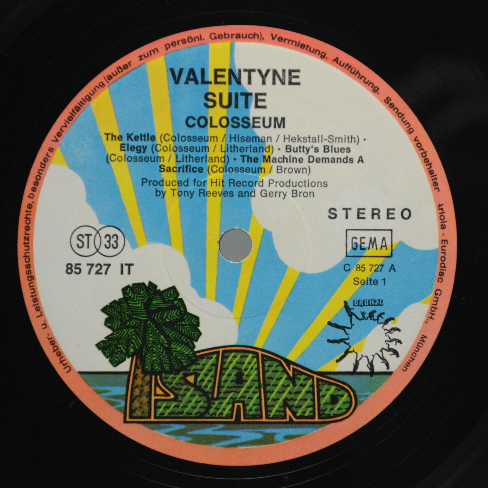 Виниловая пластинка Colosseum — Valentyne Suite, 1969