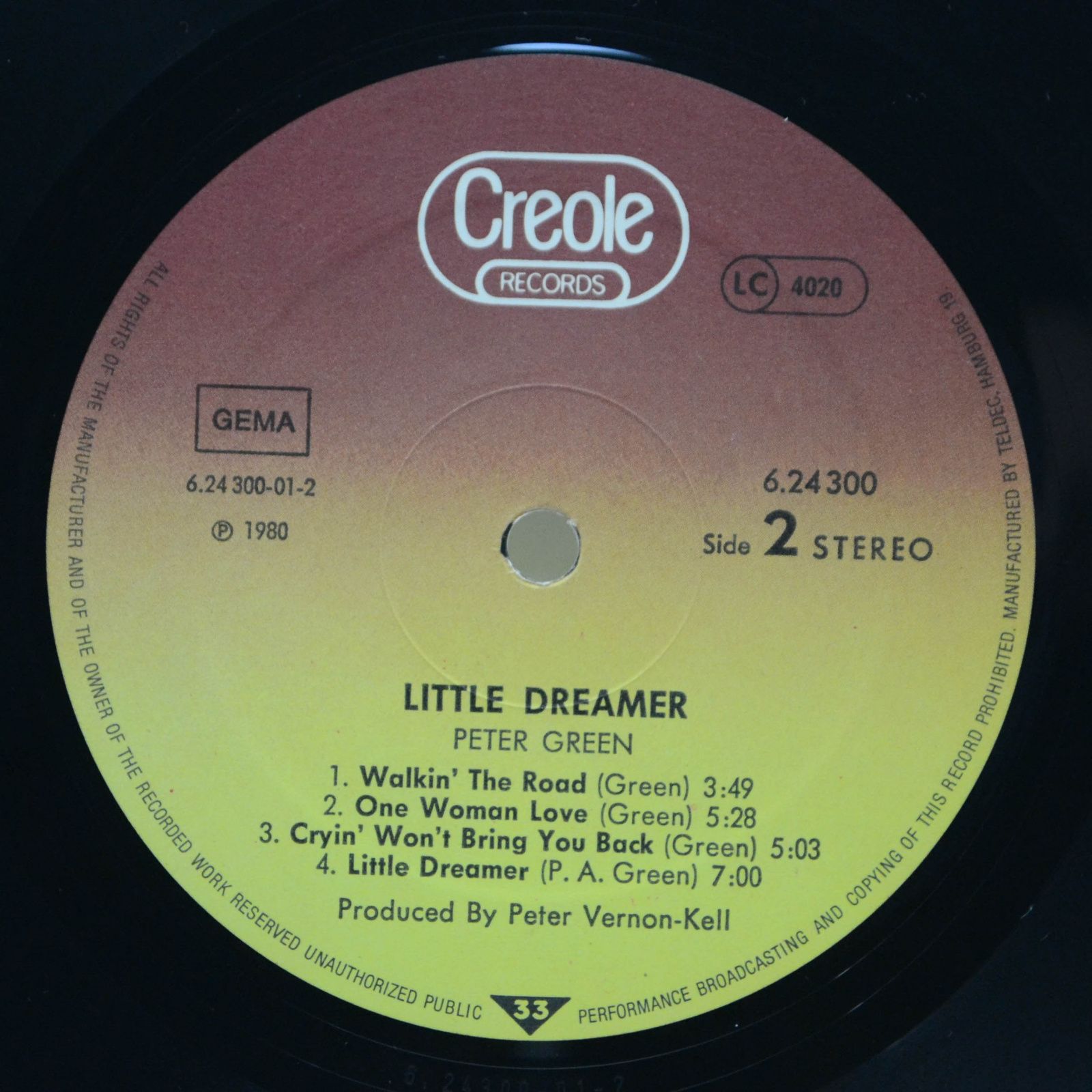 Peter Green — Little Dreamer, 1980