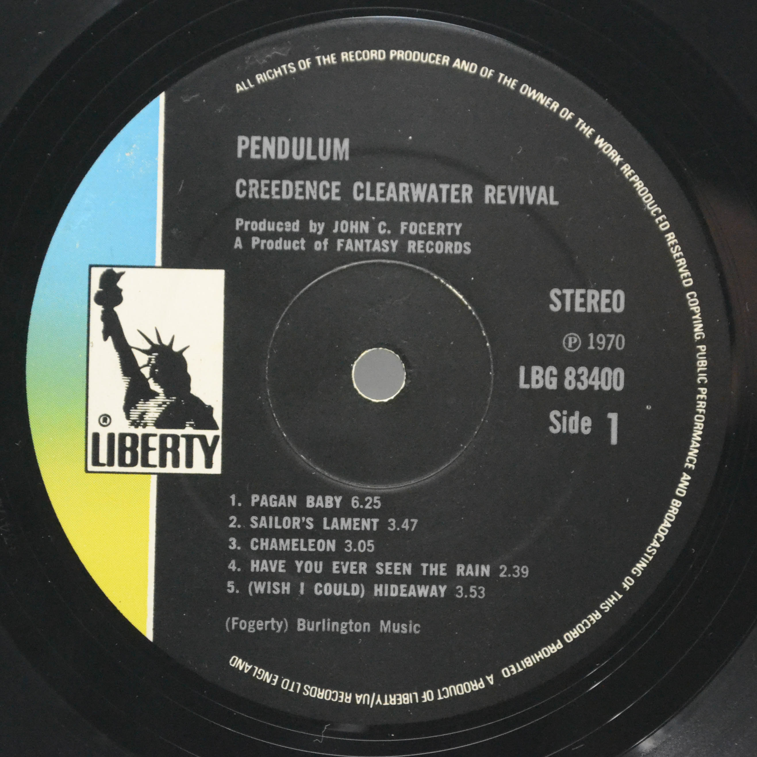 Creedence Clearwater Revival — Pendulum (UK), 1971