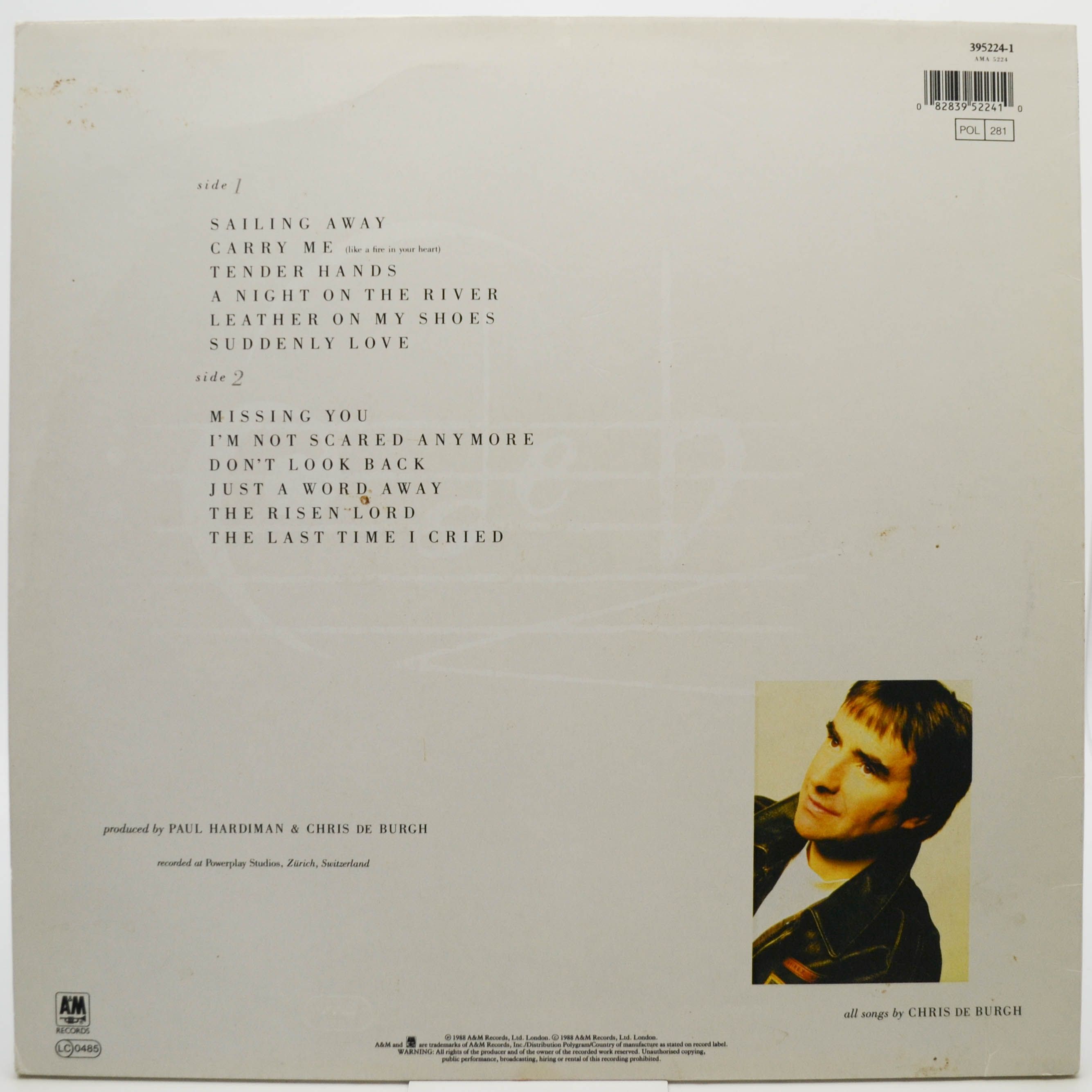 Виниловая пластинка Chris de Burgh — Flying Colours, 1988