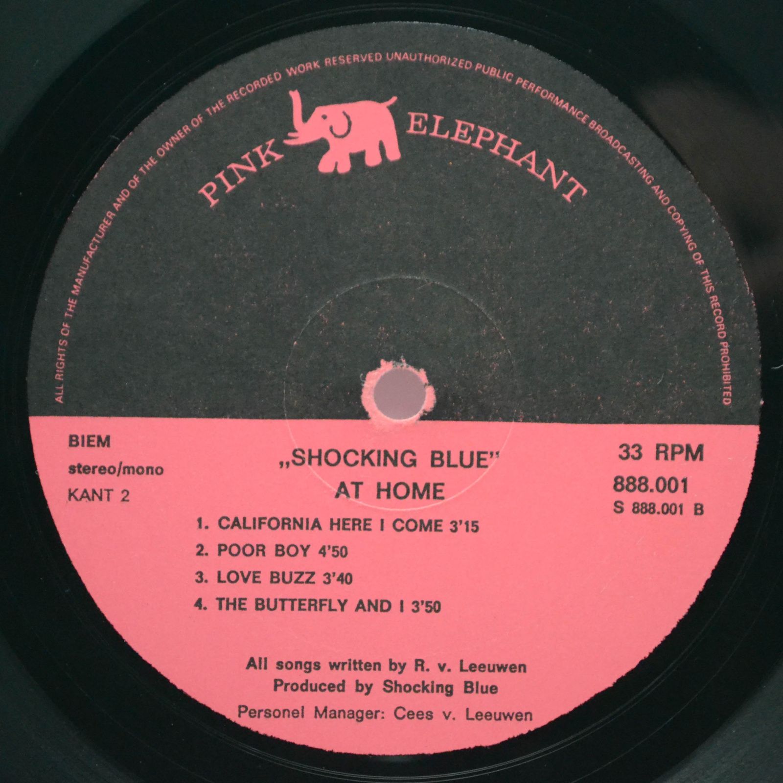 Shocking Blue — At Home (1-st, Holland), 1969