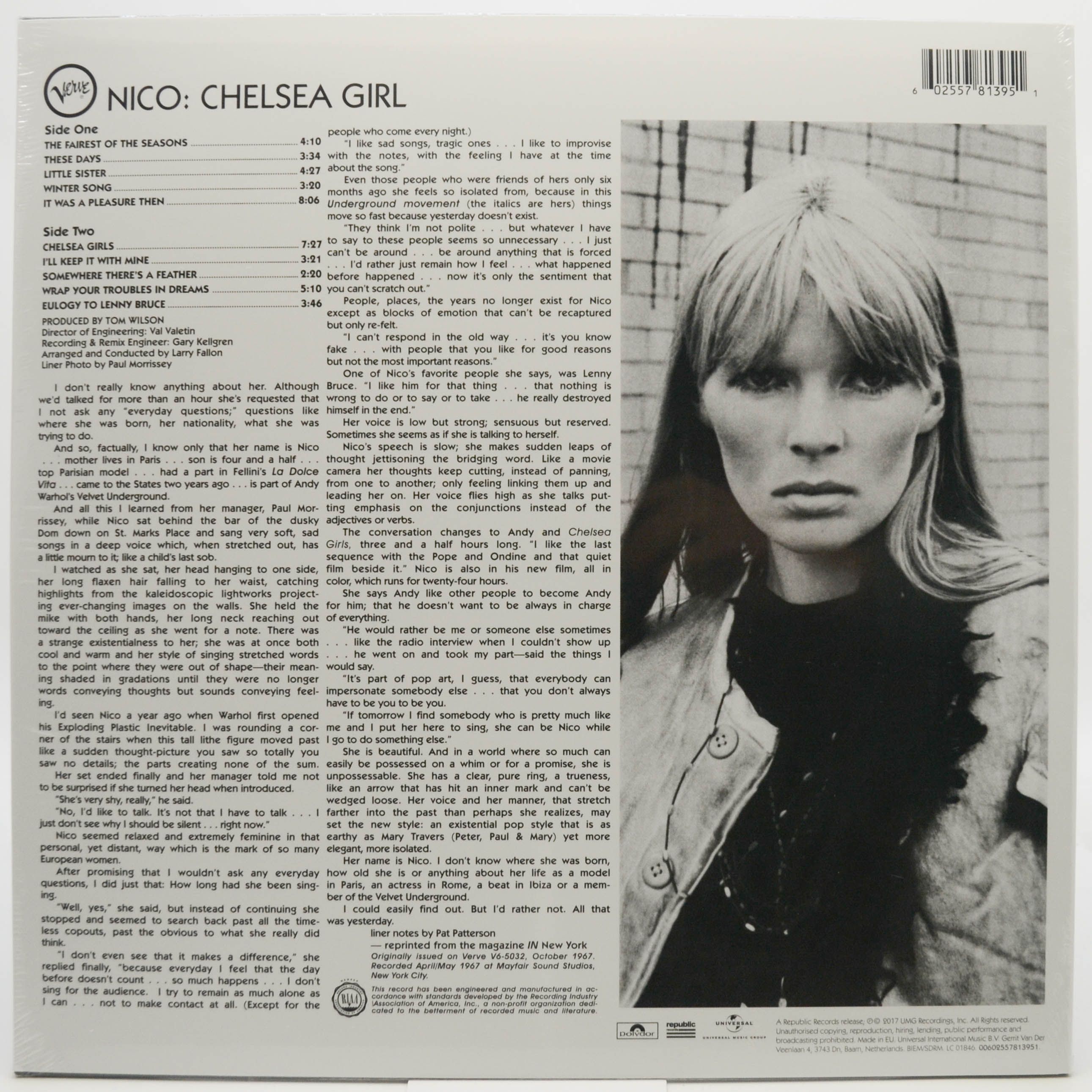 Виниловая пластинка Nico — Chelsea Girl, 1967