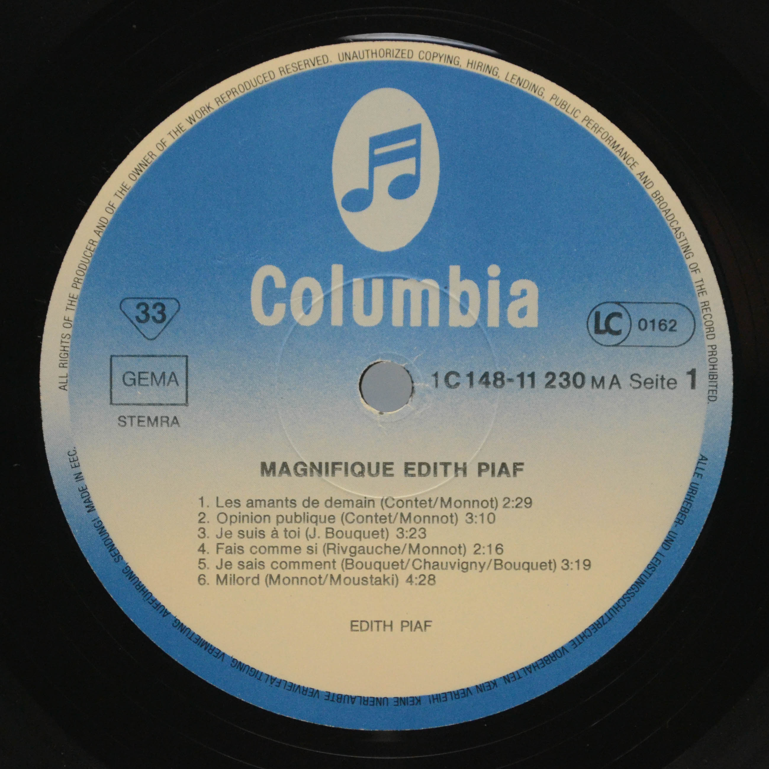 Edith Piaf — Magnifique Edith Piaf (2LP), 1973