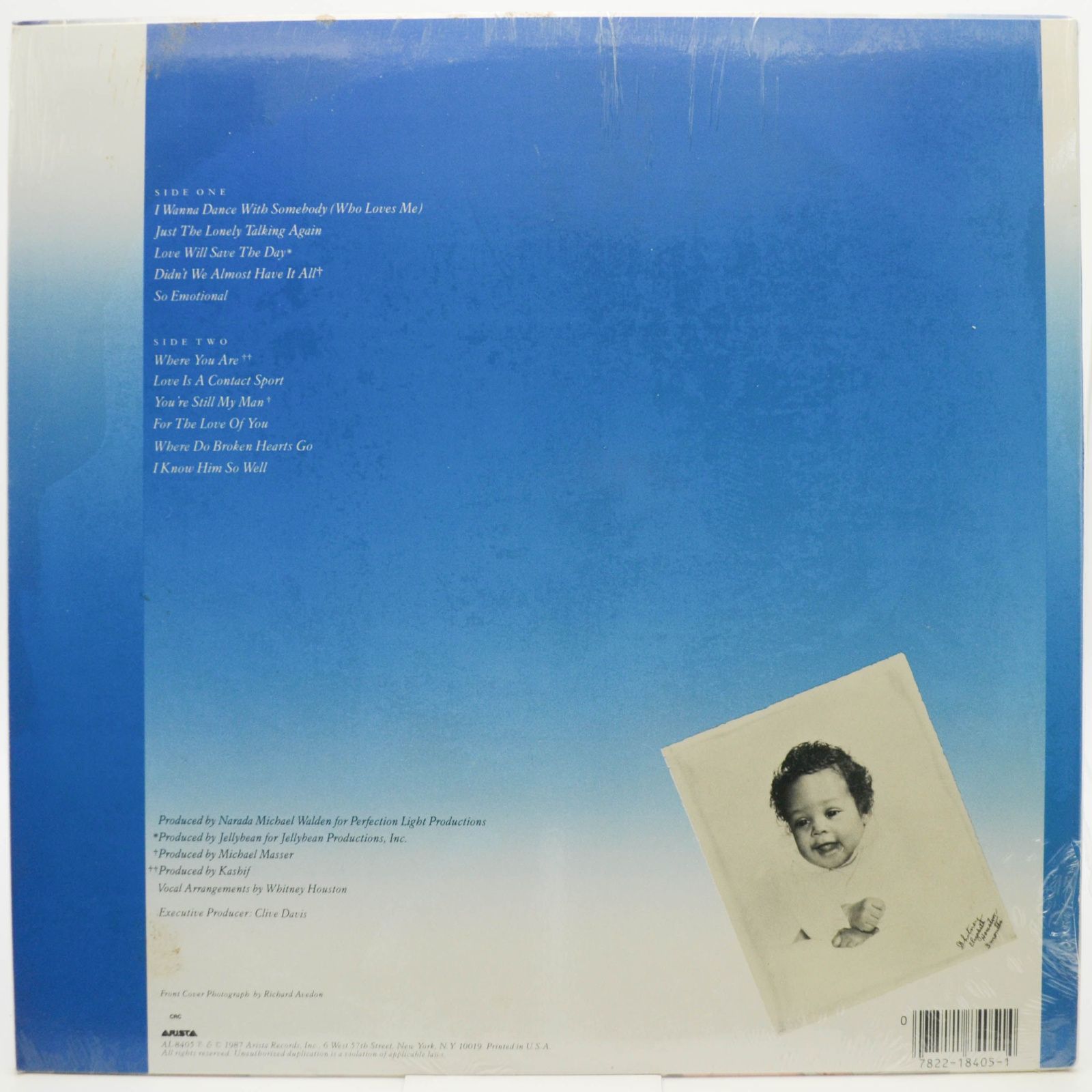 Виниловая пластинка Whitney Houston — Whitney (1-st, USA), 1987