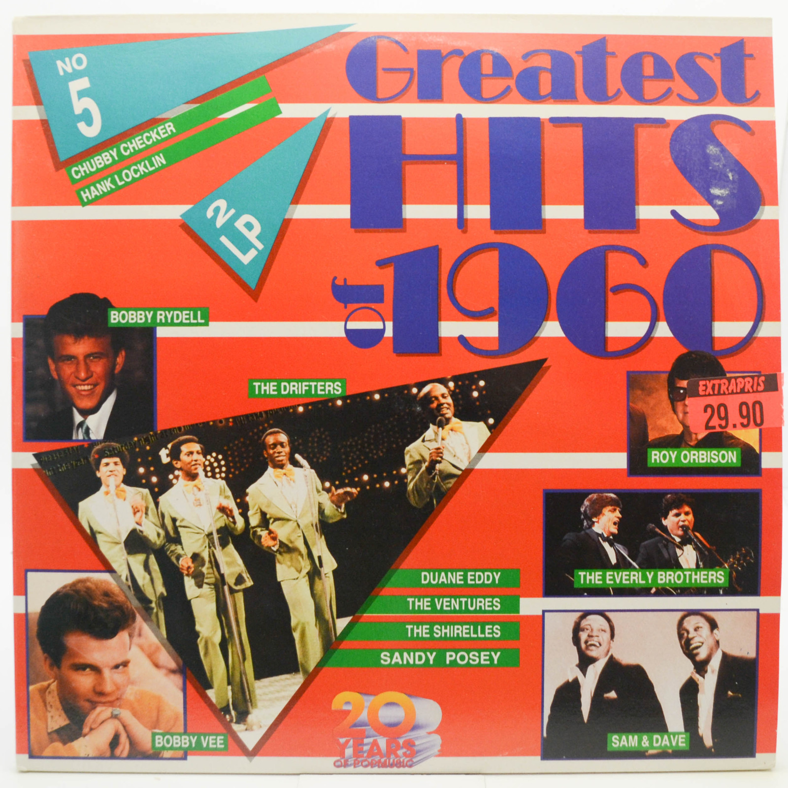 Виниловая пластинка Various — Greatest Hits Of 1960 (2LP), 1990