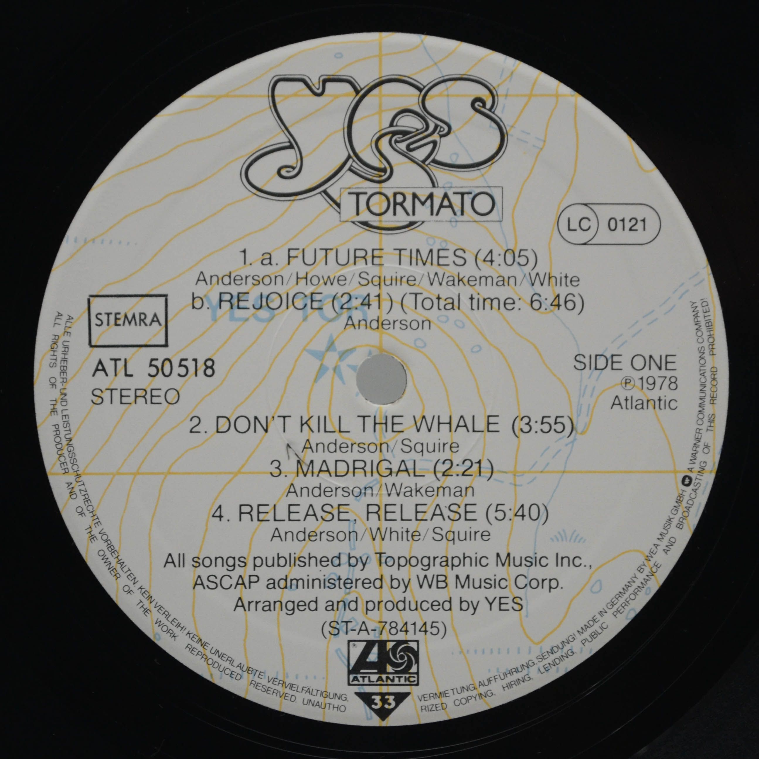 Виниловая пластинка Yes — Tormato, 1978