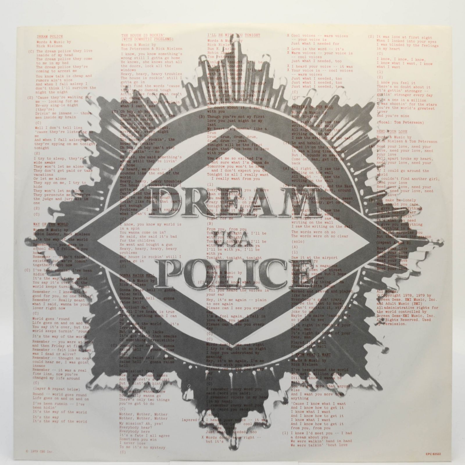 Виниловая пластинка Cheap Trick — Dream Police, 1979