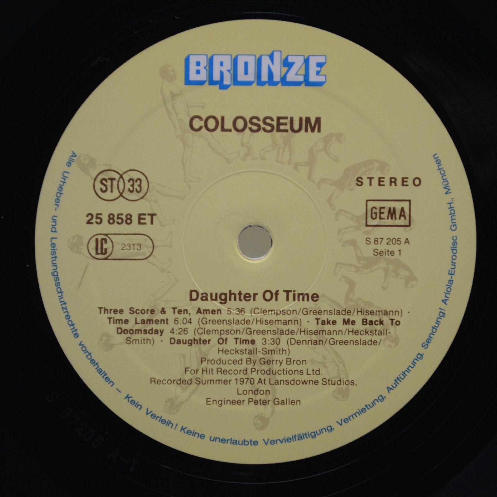 Виниловая пластинка Colosseum — Daughter Of Time, 1970