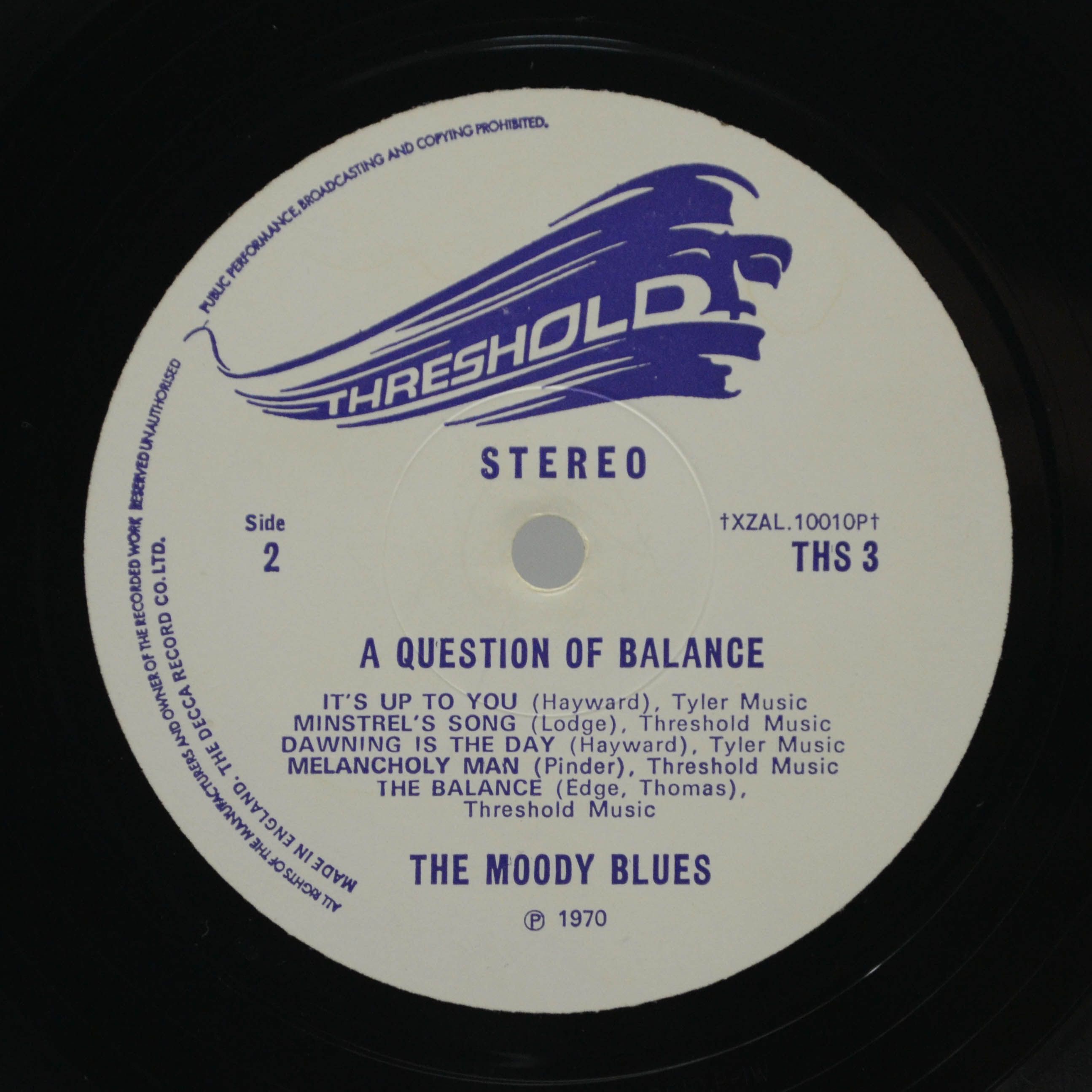 Виниловая пластинка Moody Blues — A Question Of Balance (UK), 1970
