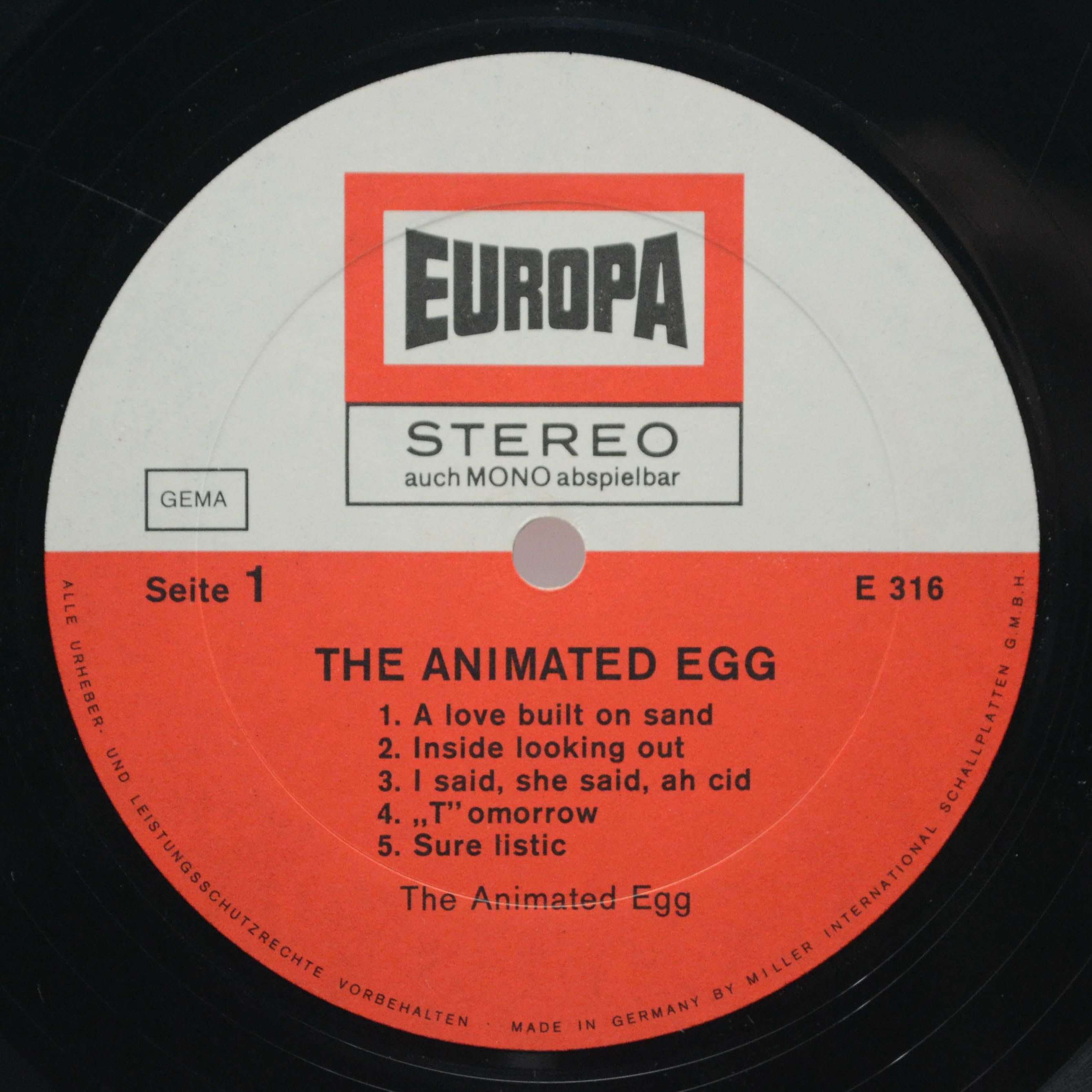 Виниловая пластинка Animated Egg — The Animated Egg, 1969