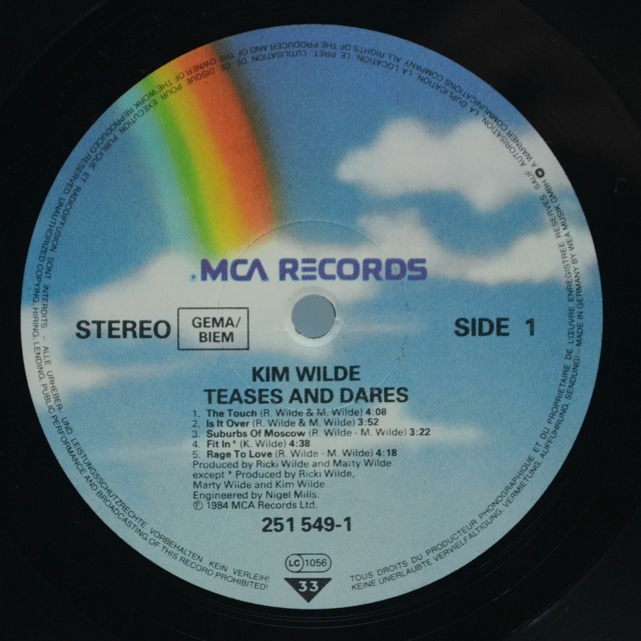 Kim Wilde — Teases & Dares, 1984