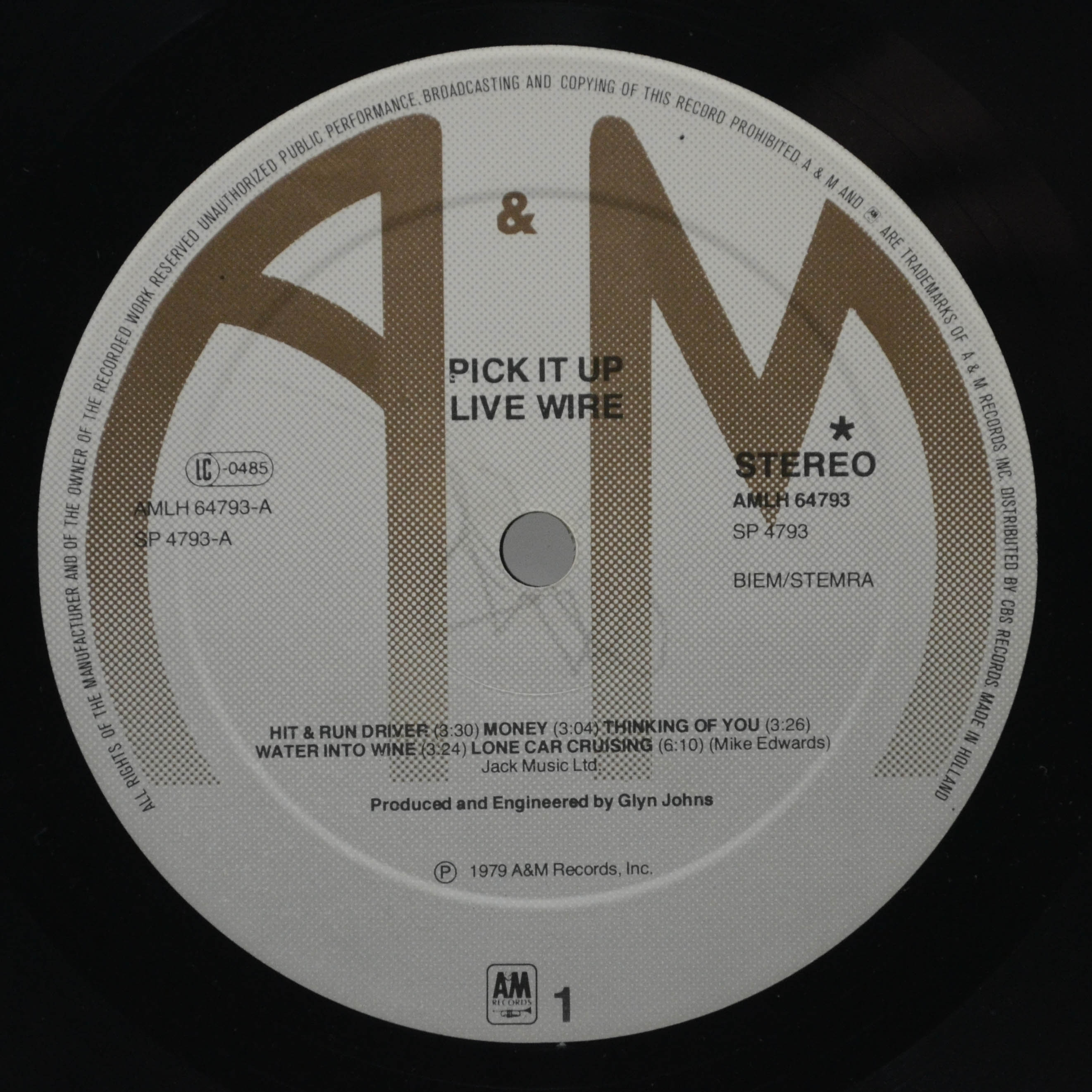 Виниловая пластинка Live Wire — Pick It Up, 1979