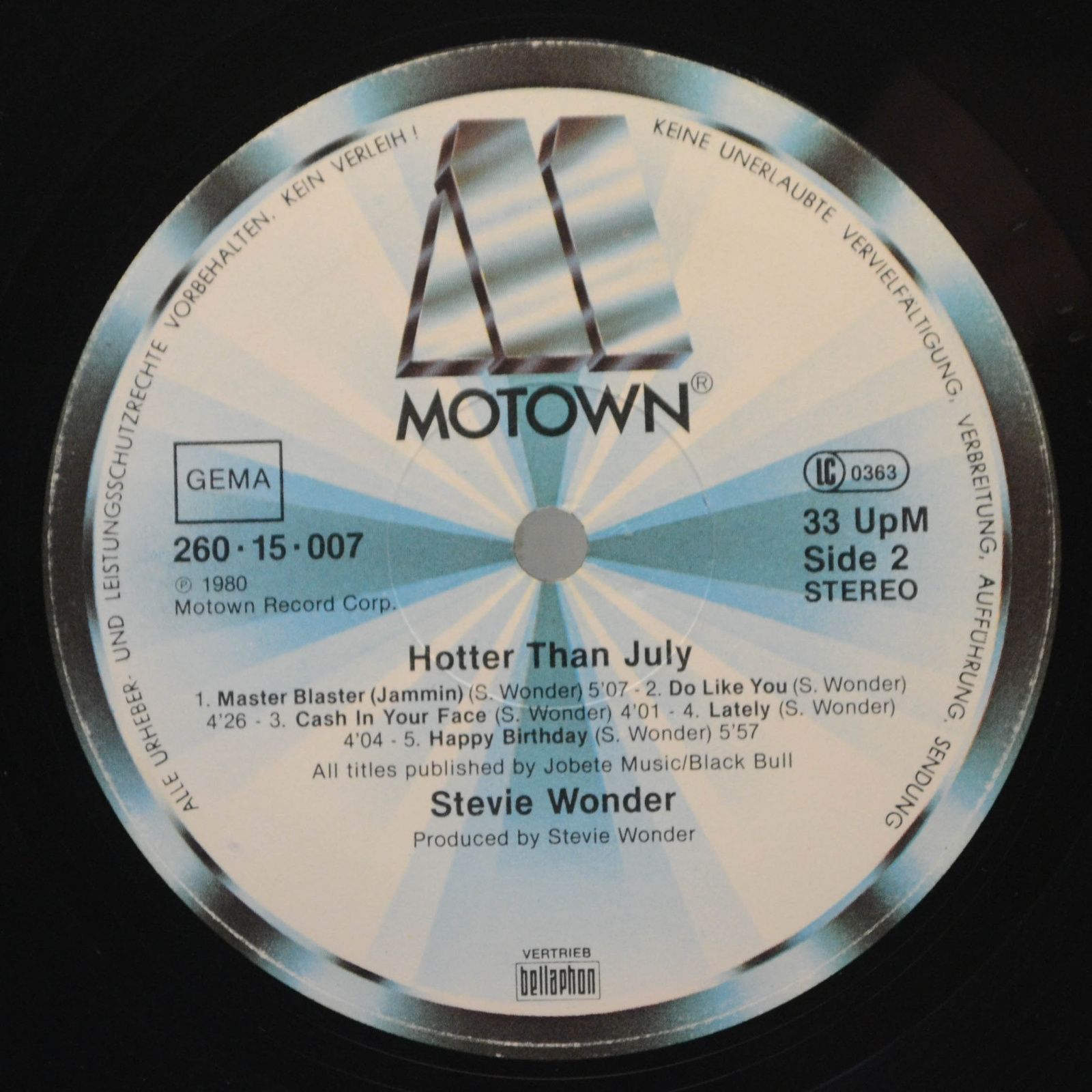 Виниловая пластинка Stevie Wonder — Hotter Than July, 1980