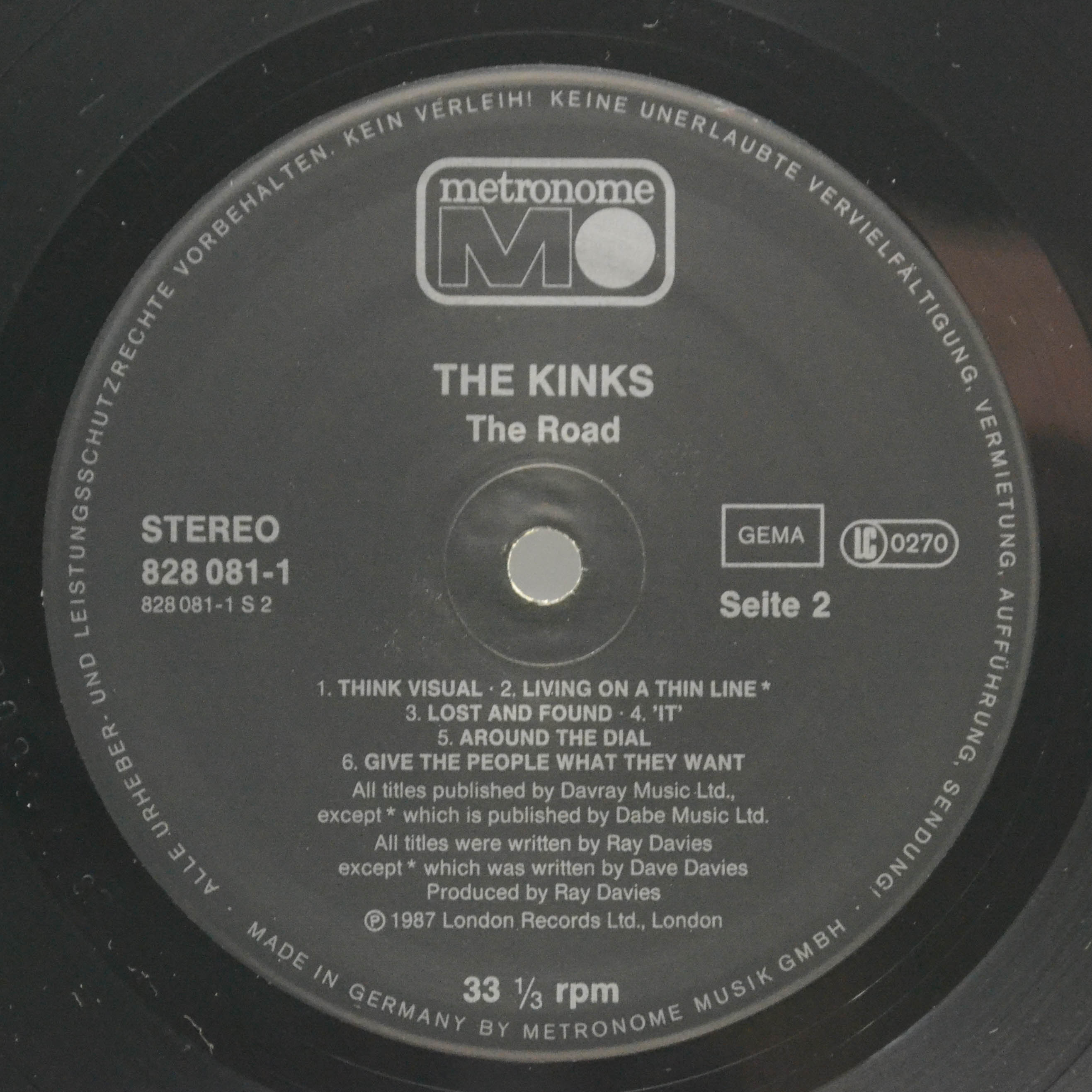 Kinks — The Road, 1987