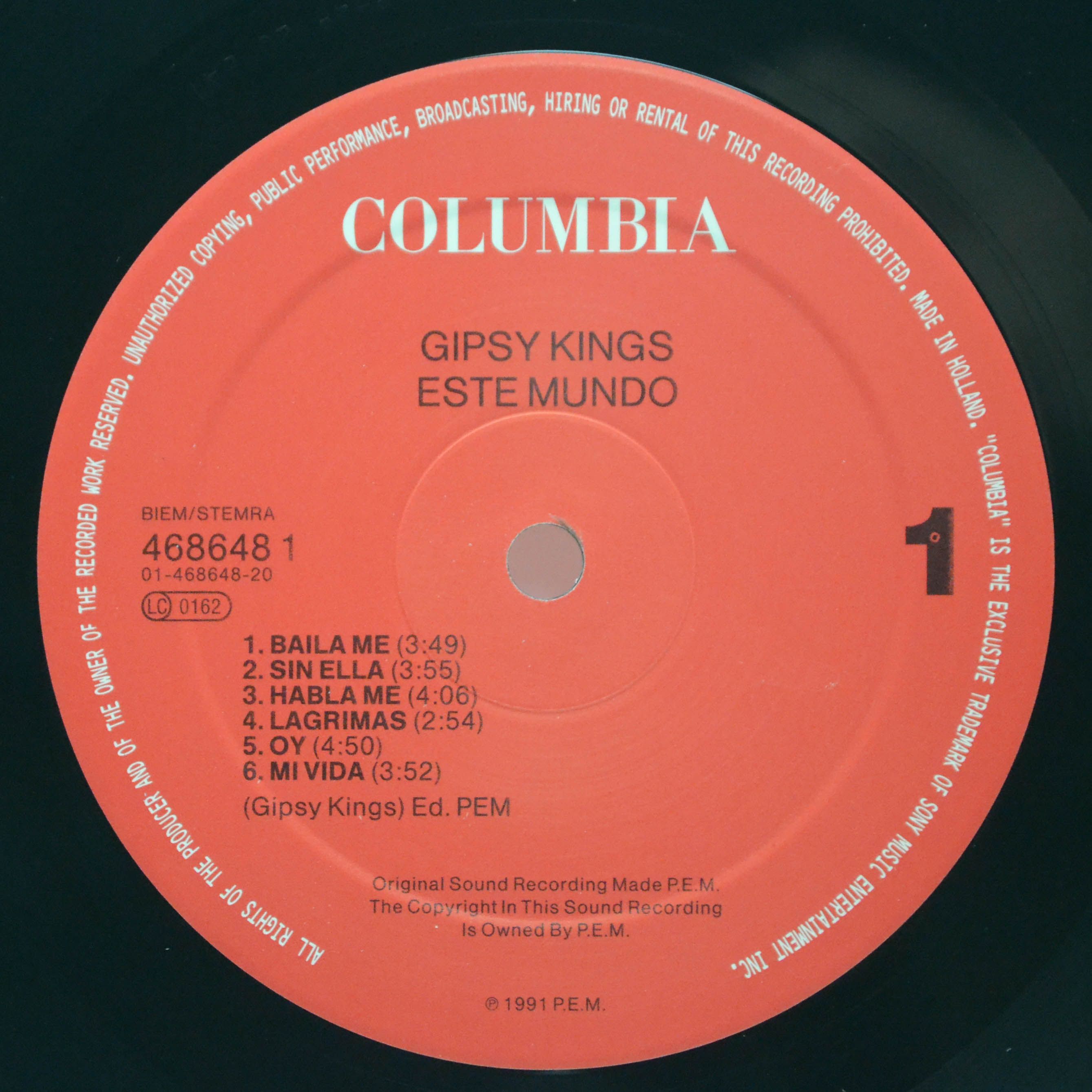 Виниловая пластинка Gipsy Kings — Este Mundo, 1991