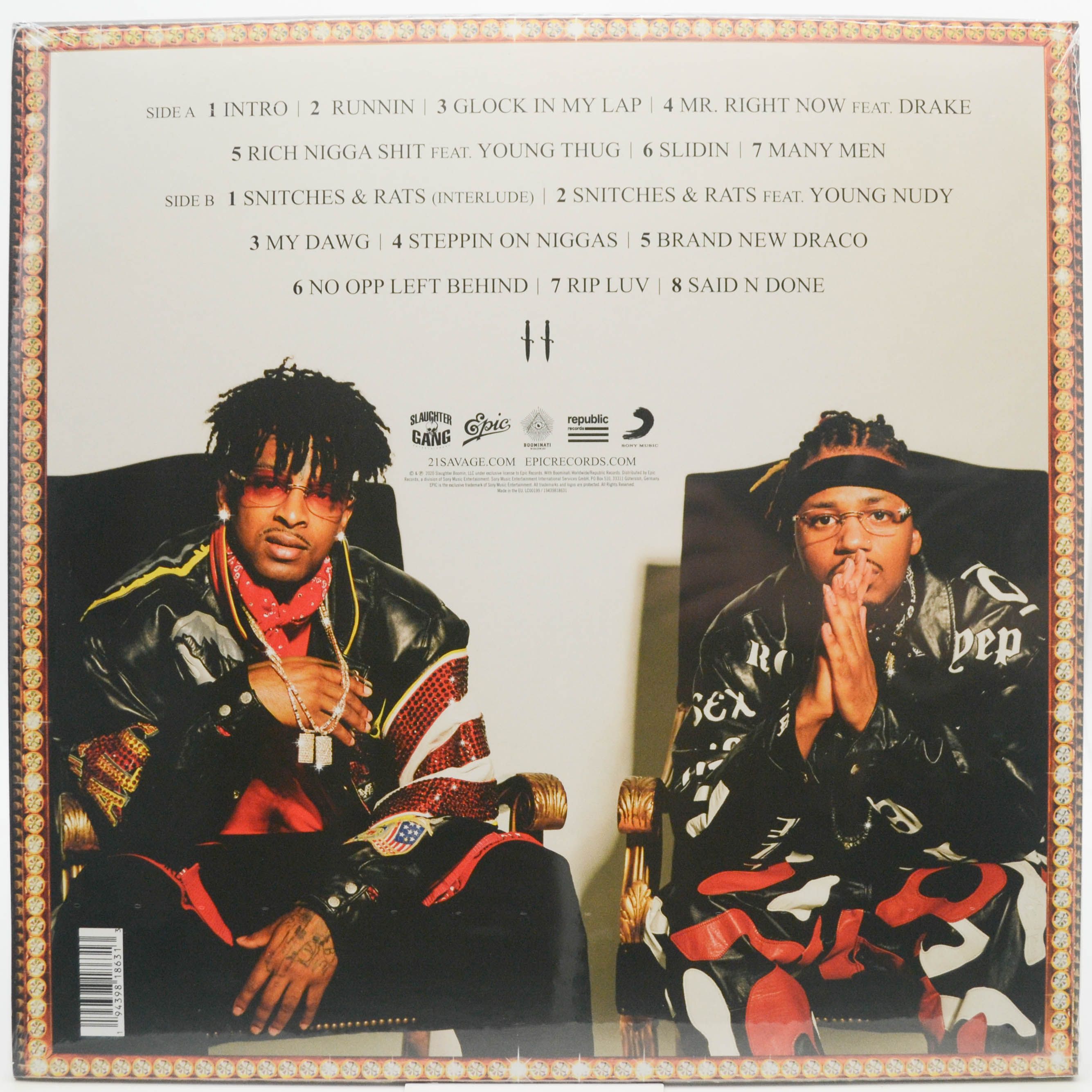Виниловая пластинка 21 Savage & Metro Boomin — Savage Mode II, 2020