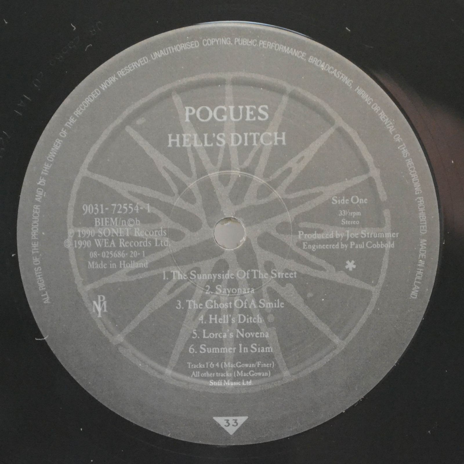 Виниловая пластинка Pogues — Hell's Ditch, 1990
