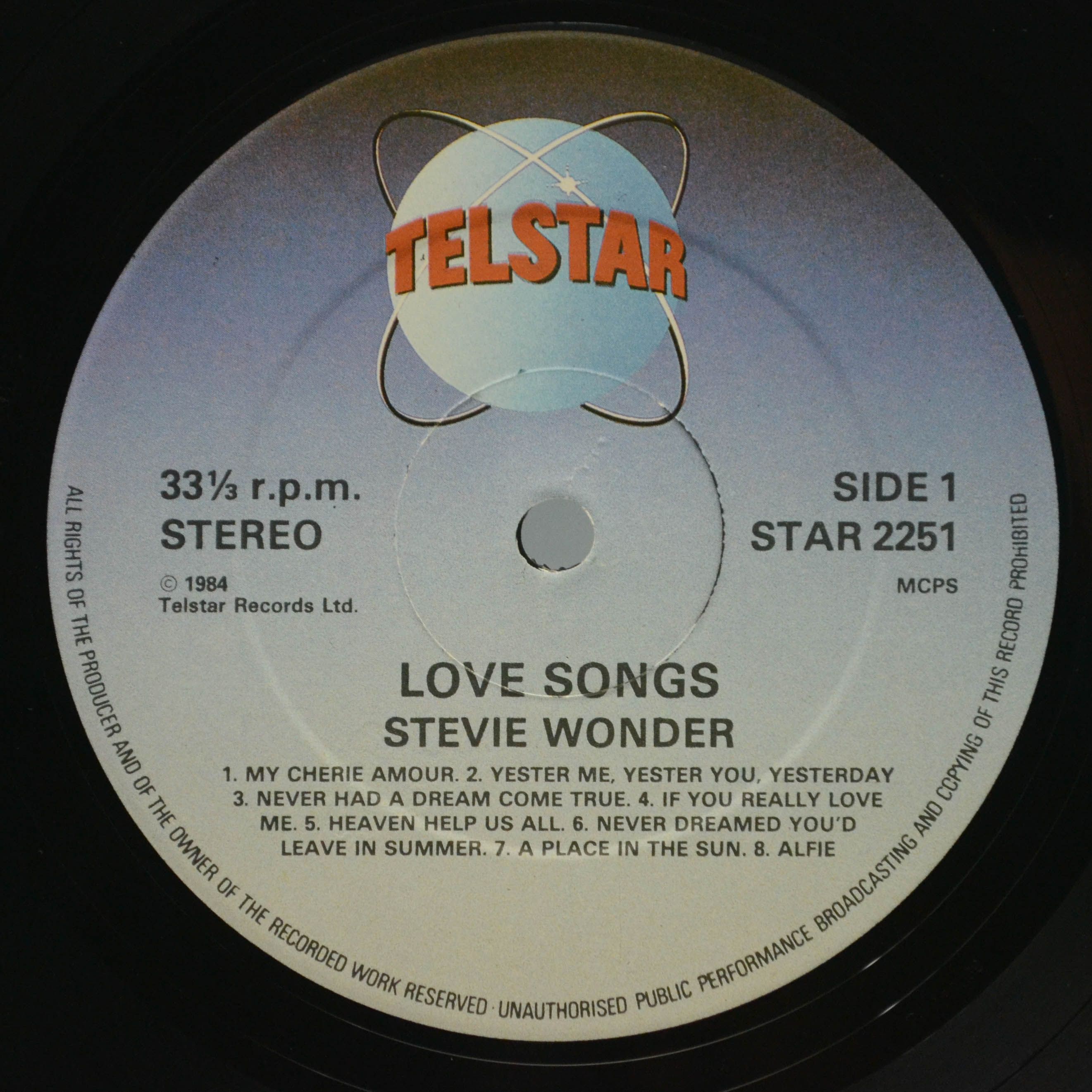 Виниловая пластинка Stevie Wonder — Love Songs (UK), 1984