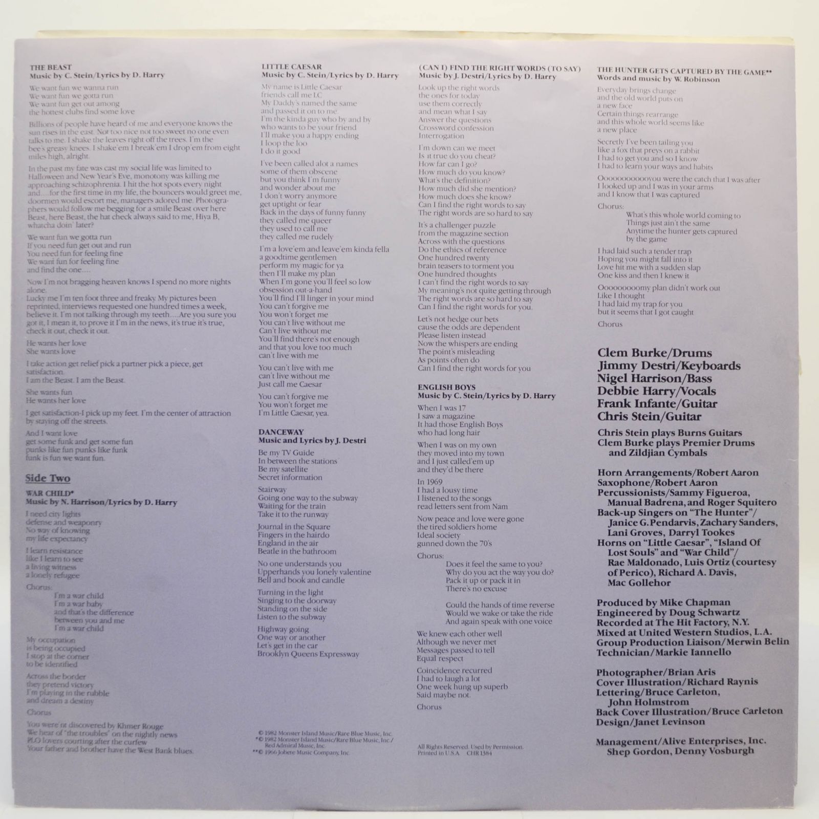 Blondie — The Hunter, 1982