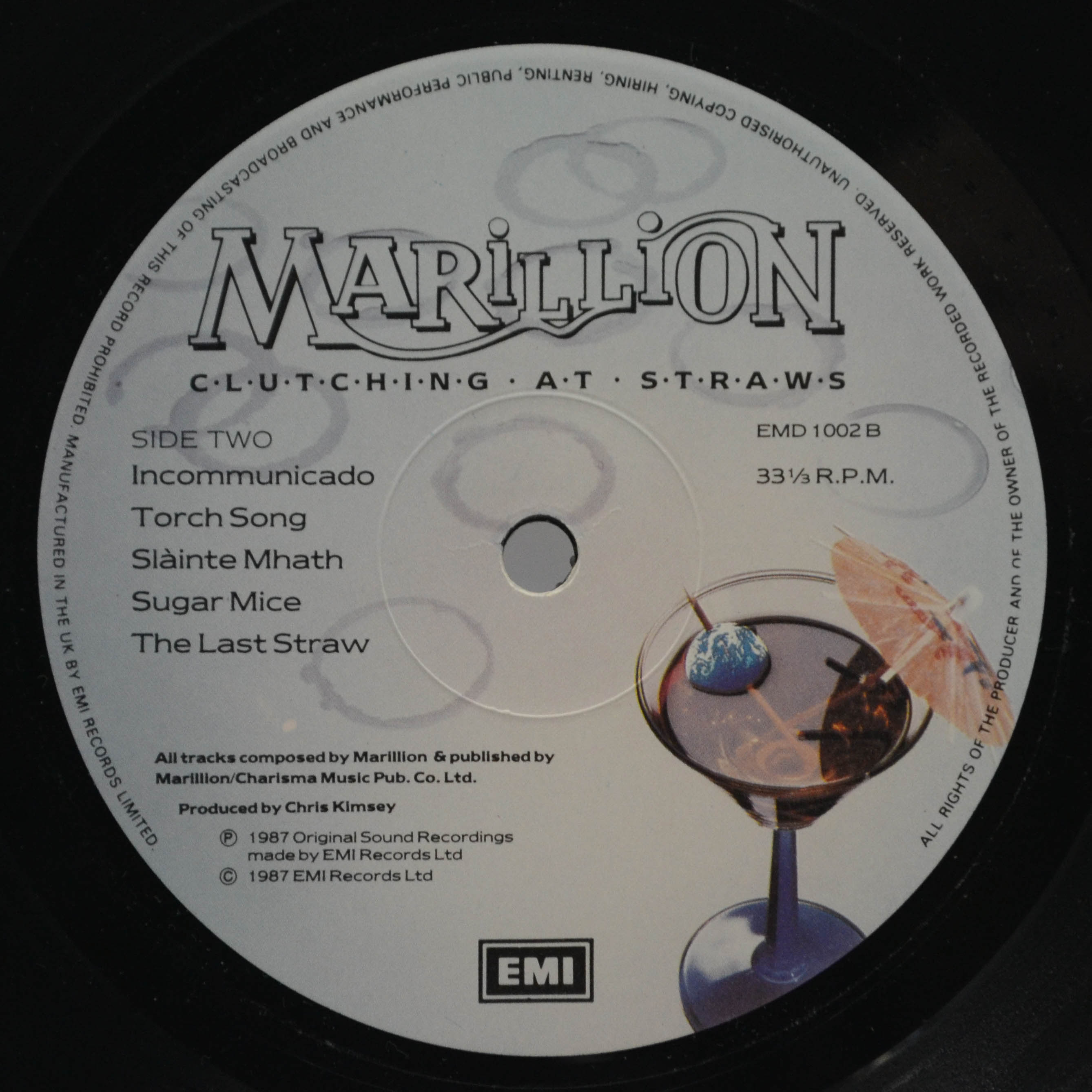 Marillion — Clutching At Straws (1-st, UK), 1987