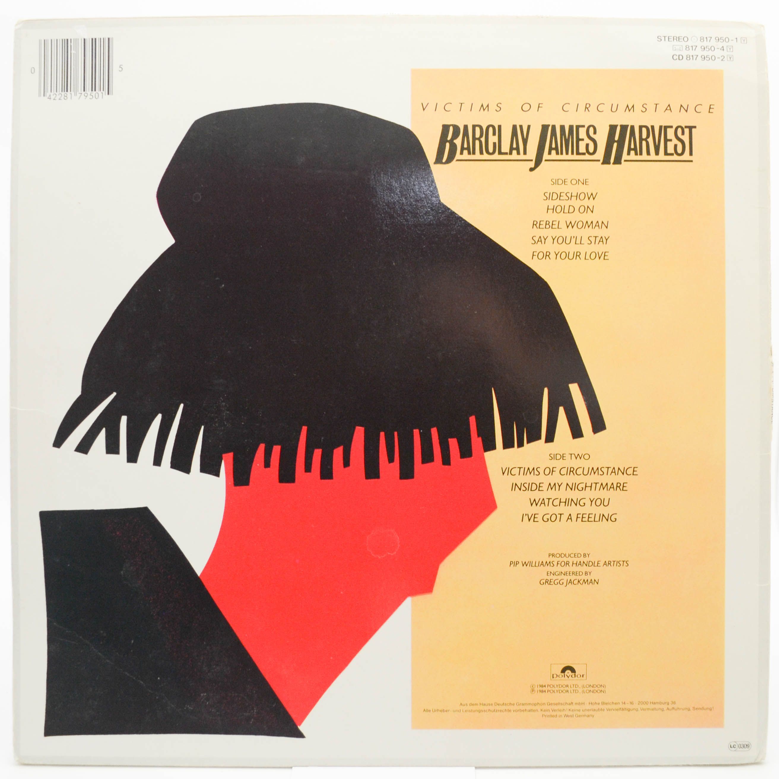 Виниловая пластинка Barclay James Harvest — Victims Of Circumstance, 1984