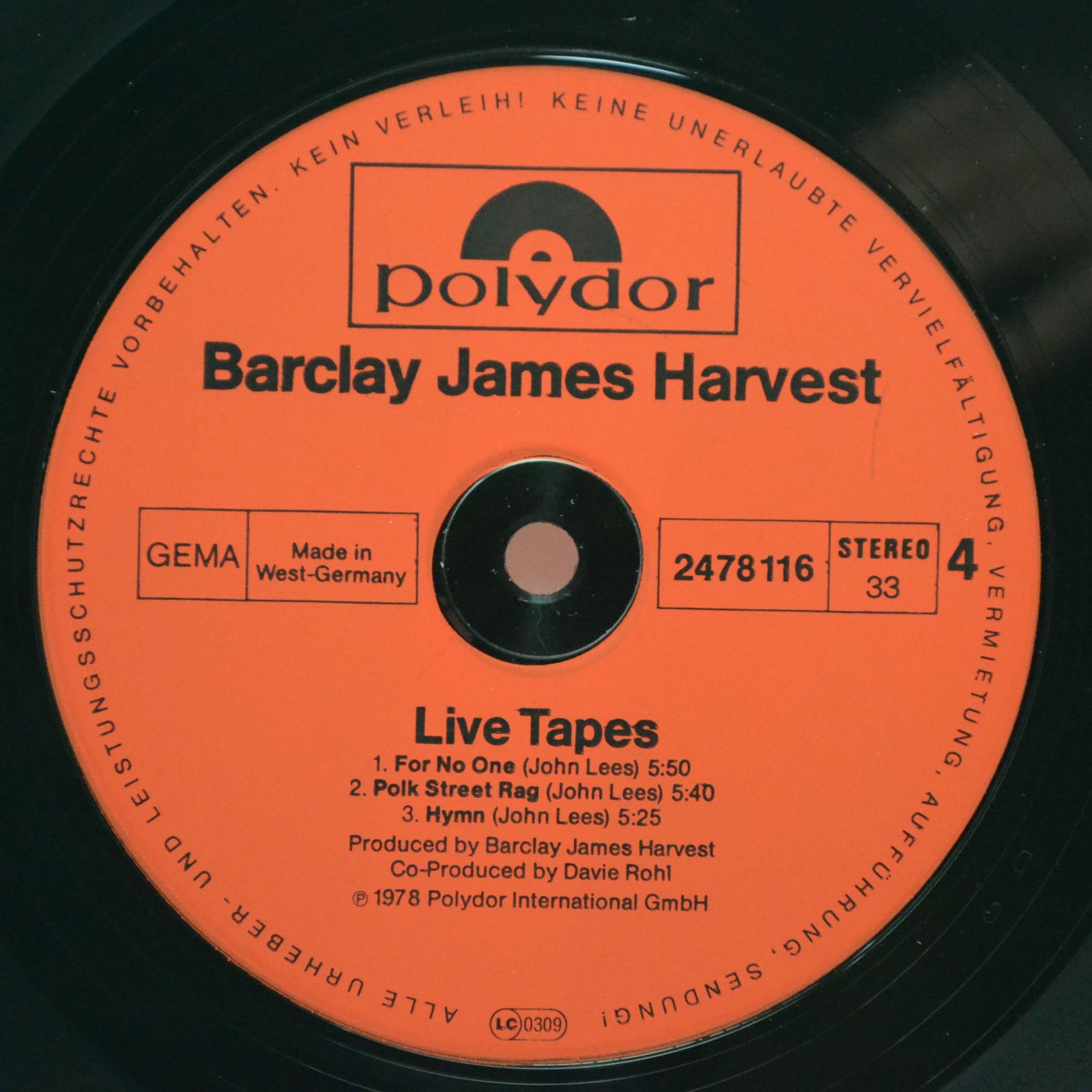Виниловая пластинка Barclay James Harvest — Live Tapes (2LP), 1978