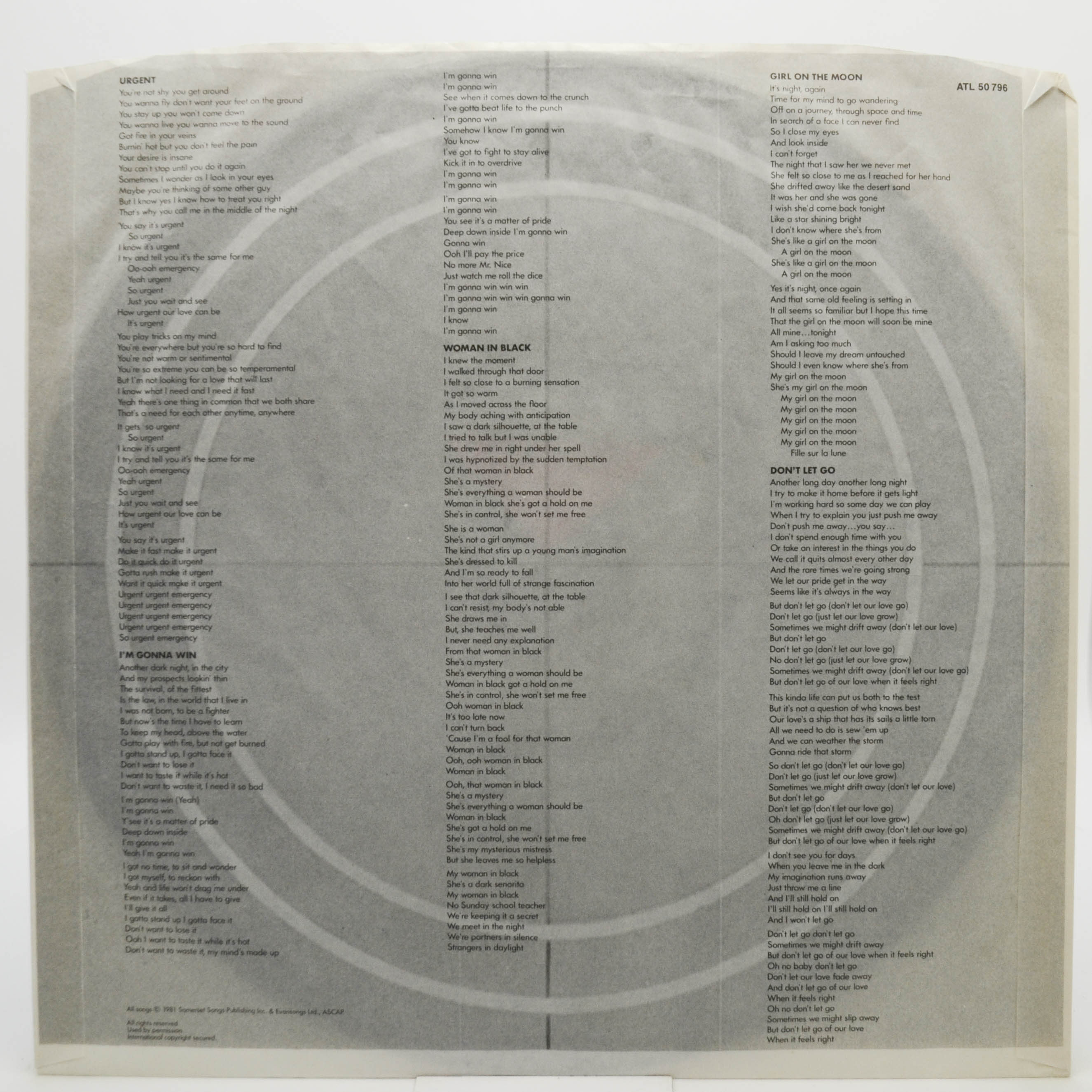 Foreigner — 4, 1981