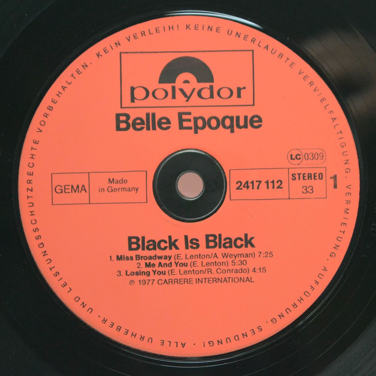 Belle Epoque — Black Is Black, 1977
