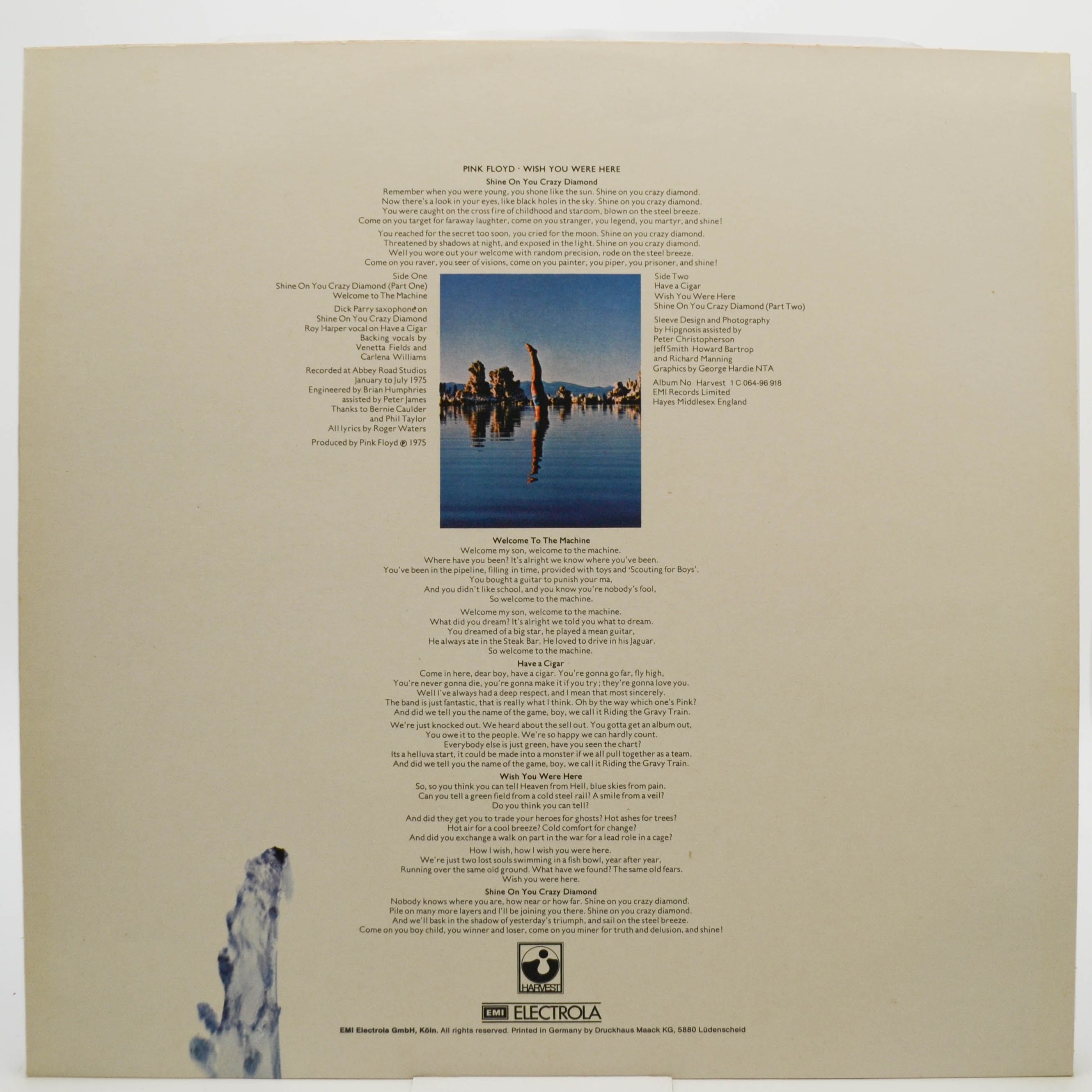 Виниловая пластинка Pink Floyd — Wish You Were Here, 1975