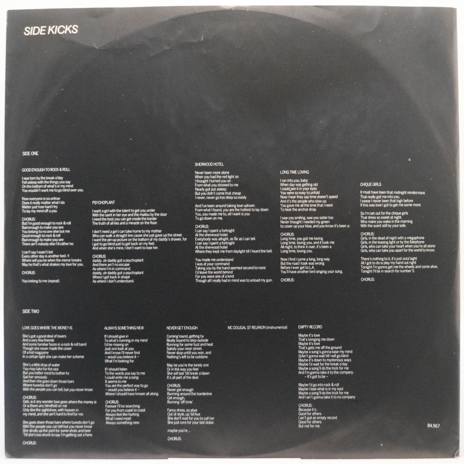 Виниловая пластинка Hollander — Side Kicks, 1980