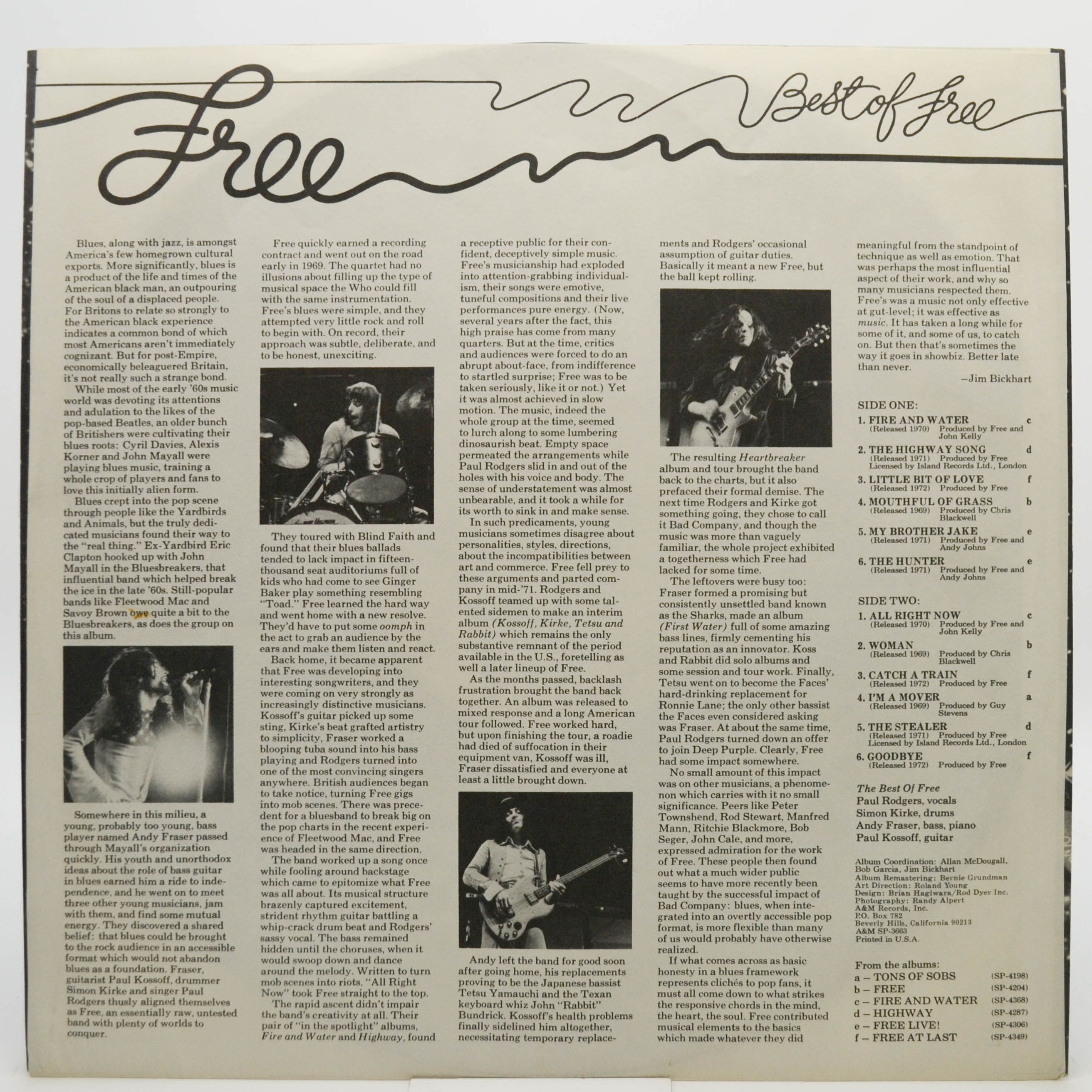 Free — Best Of Free (USA), 1972