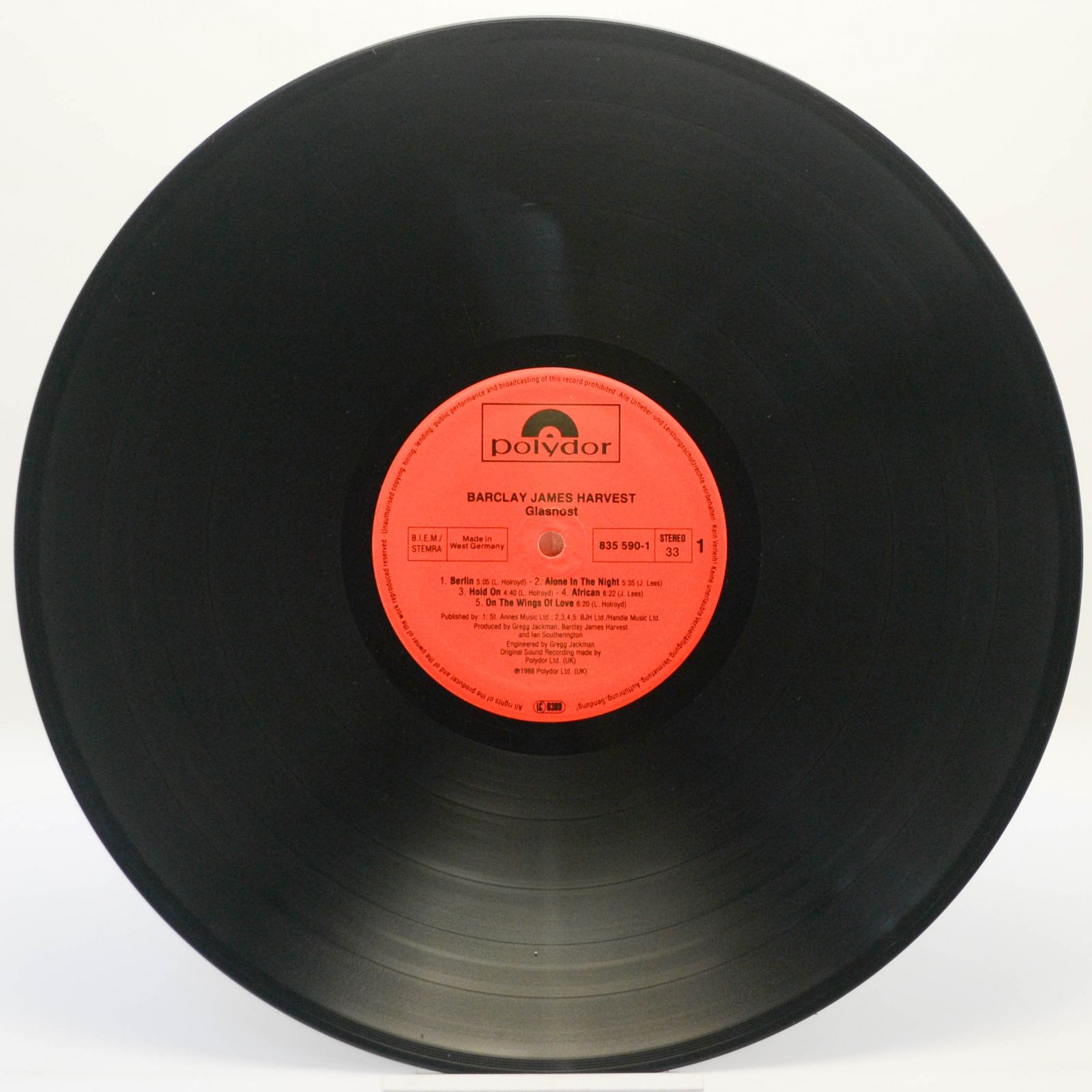 Виниловая пластинка Barclay James Harvest — Glasnost, 1988