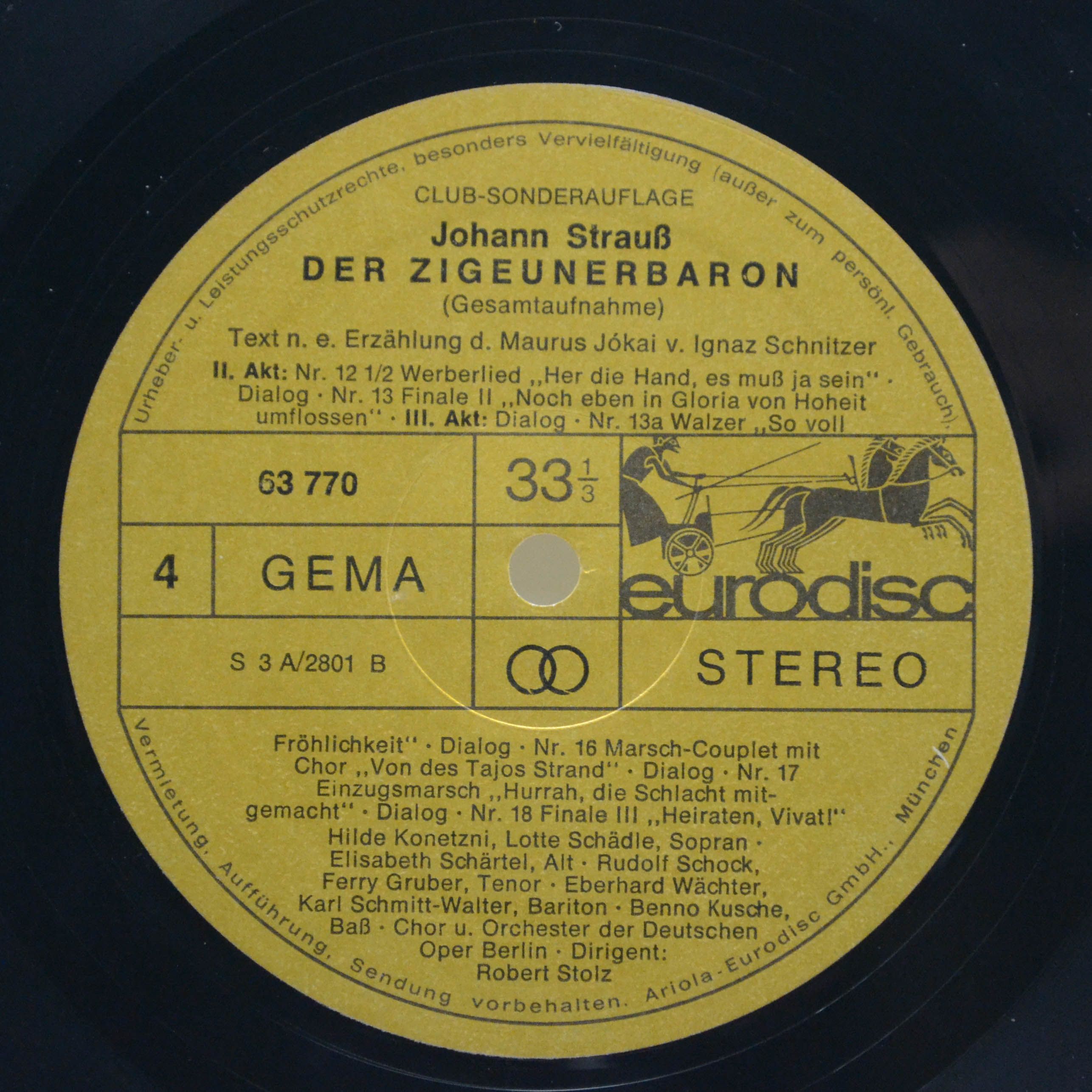 Виниловая пластинка Johann Strauß, Robert Stolz — Der Zigeunerbaron (2LP), 1964