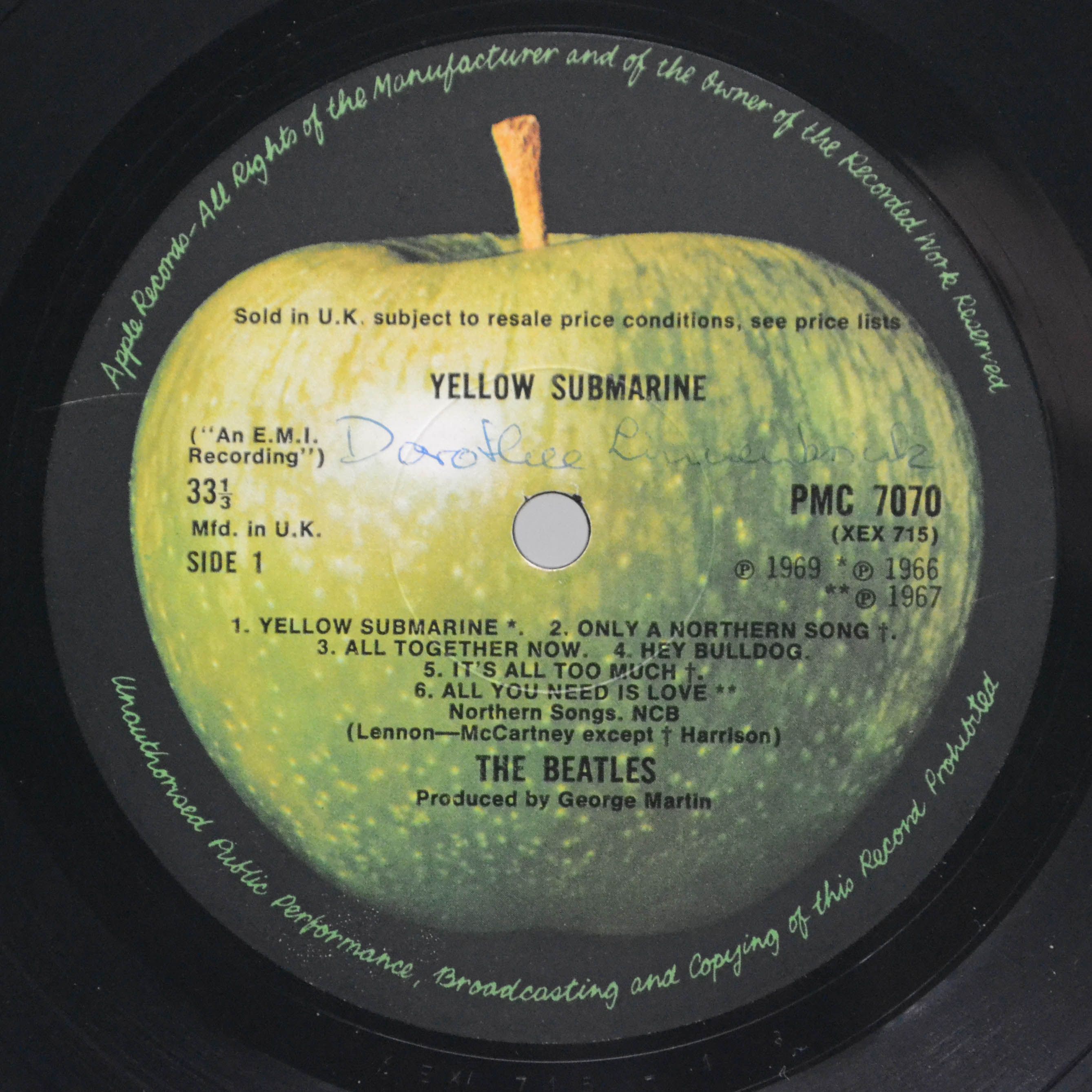 Beatles — Yellow Submarine (1-st, UK), 1969