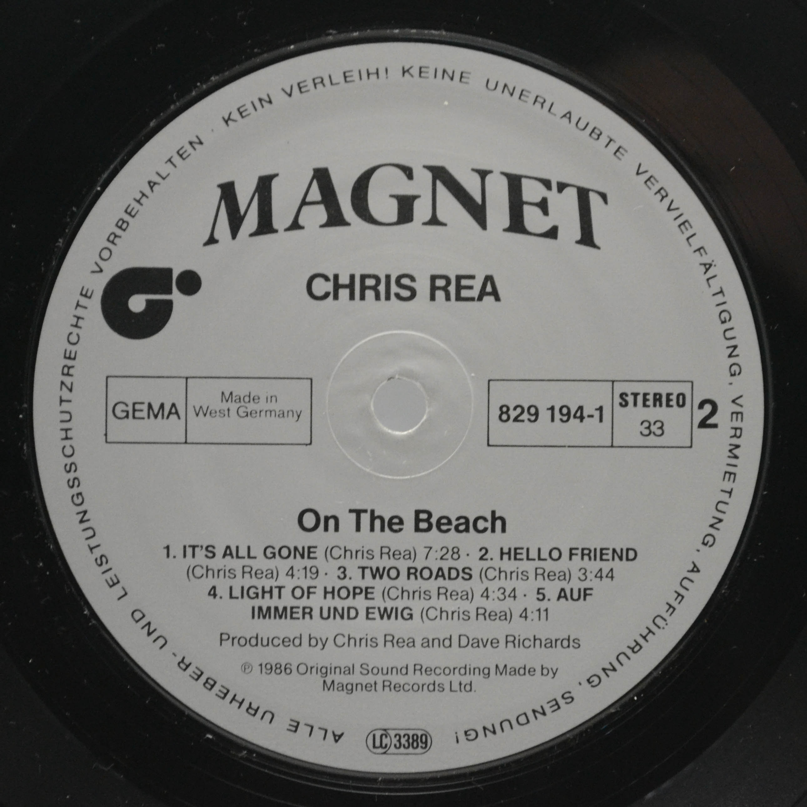 Chris Rea — On The Beach, 1986