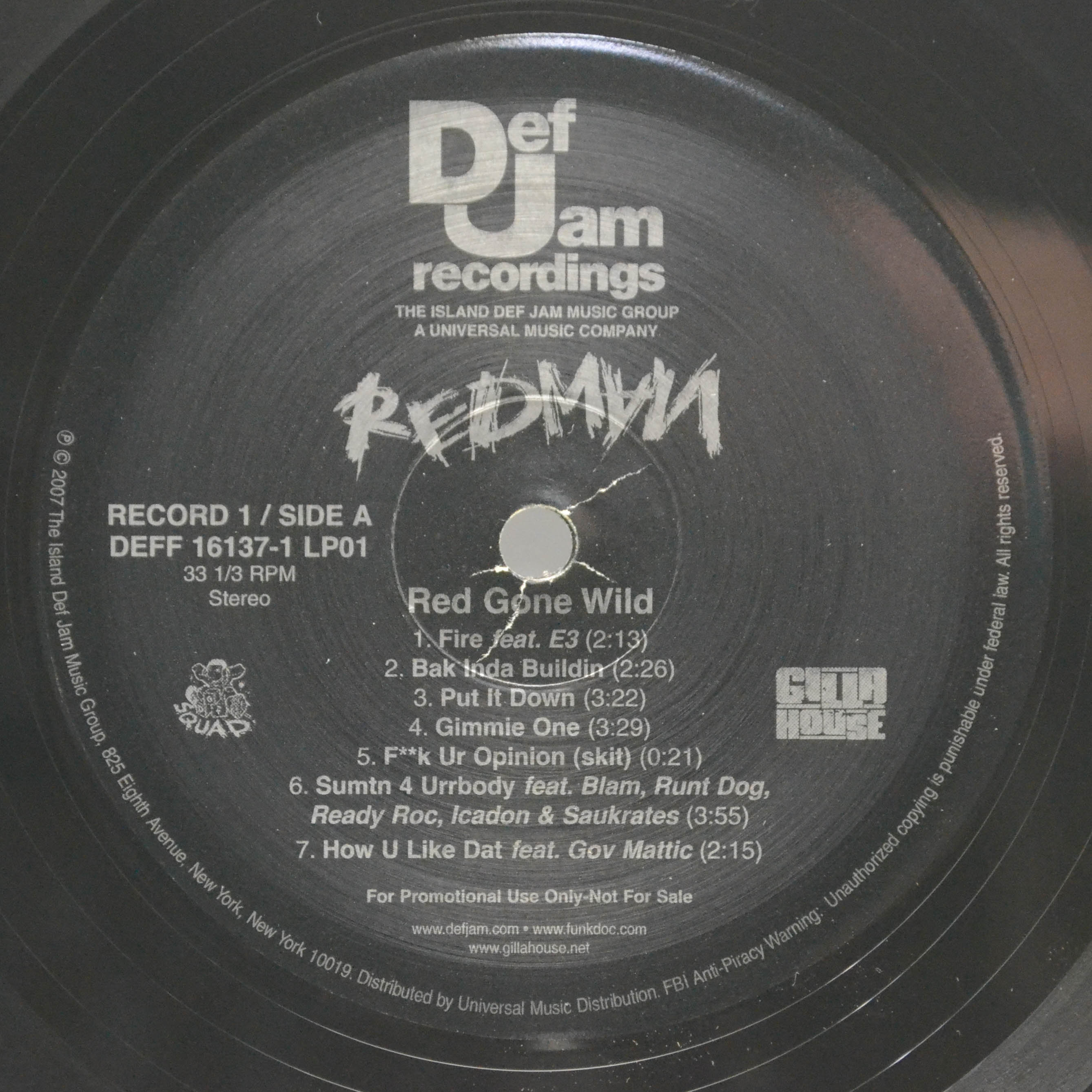 Виниловая пластинка Redman — Red Gone Wild (2LP, 1-st, USA), 2007